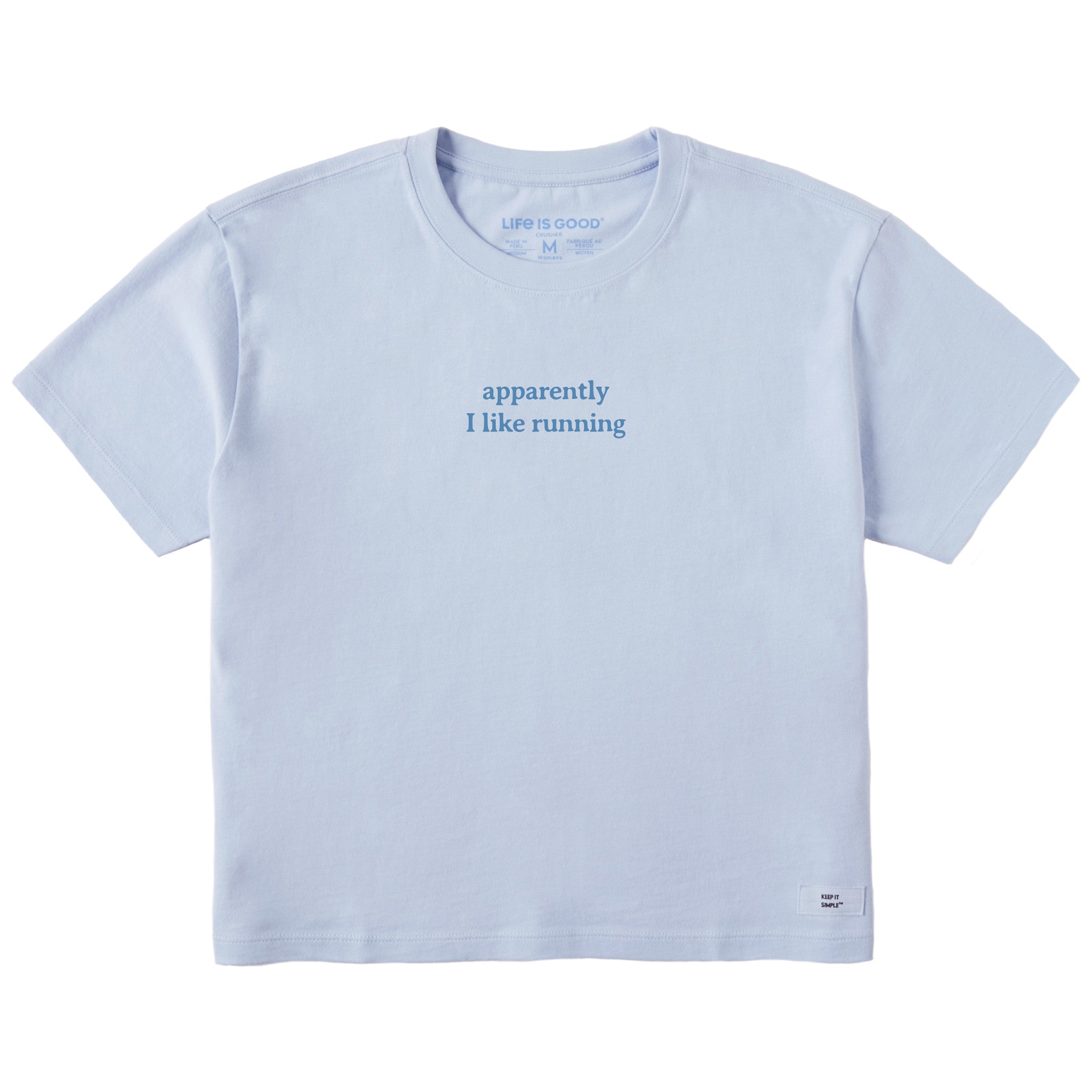 Women's Apparently I Like Running Short Sleeve Crusher Boxy Tee