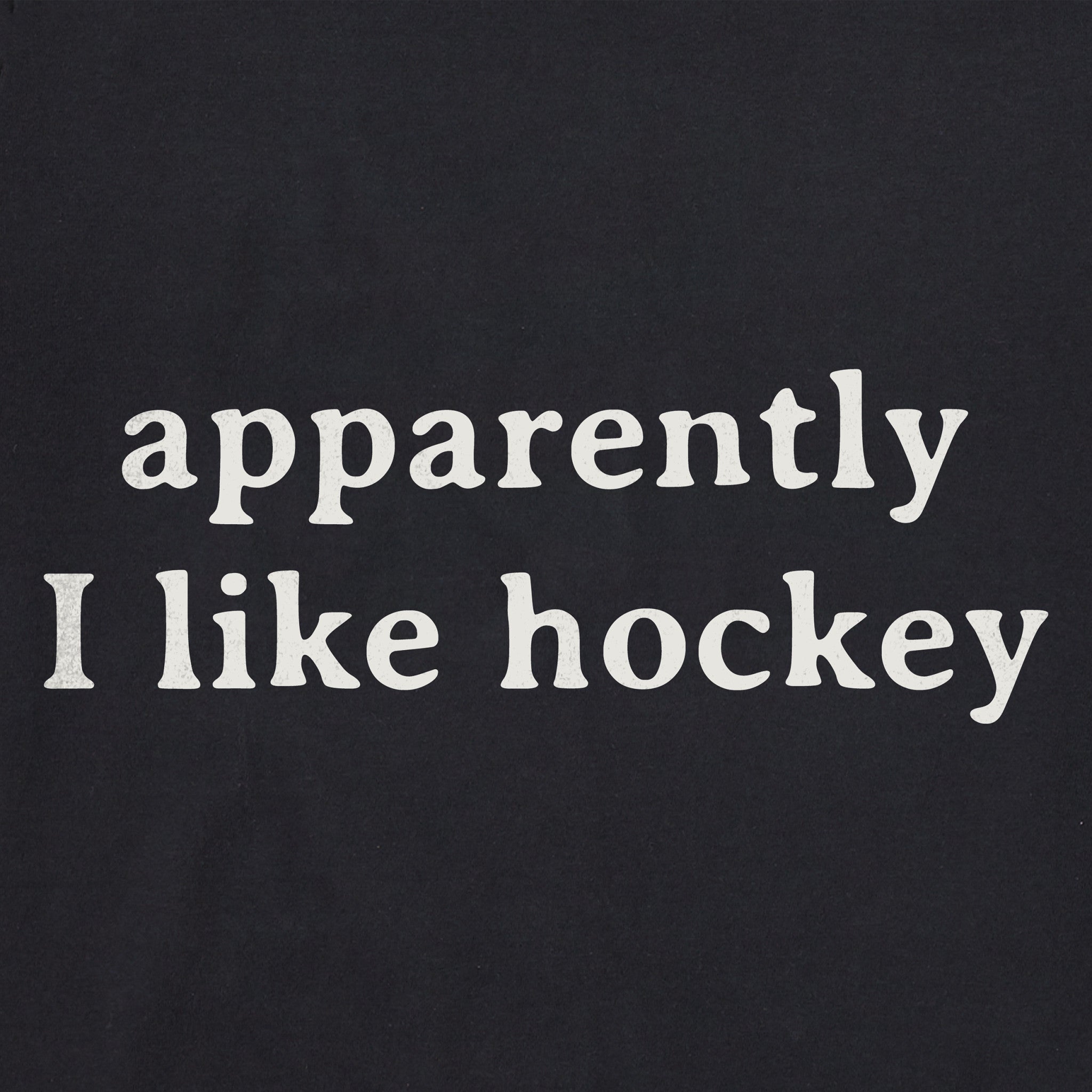 Women's Apparently I Like Hockey Short Sleeve Crusher Boxy Tee