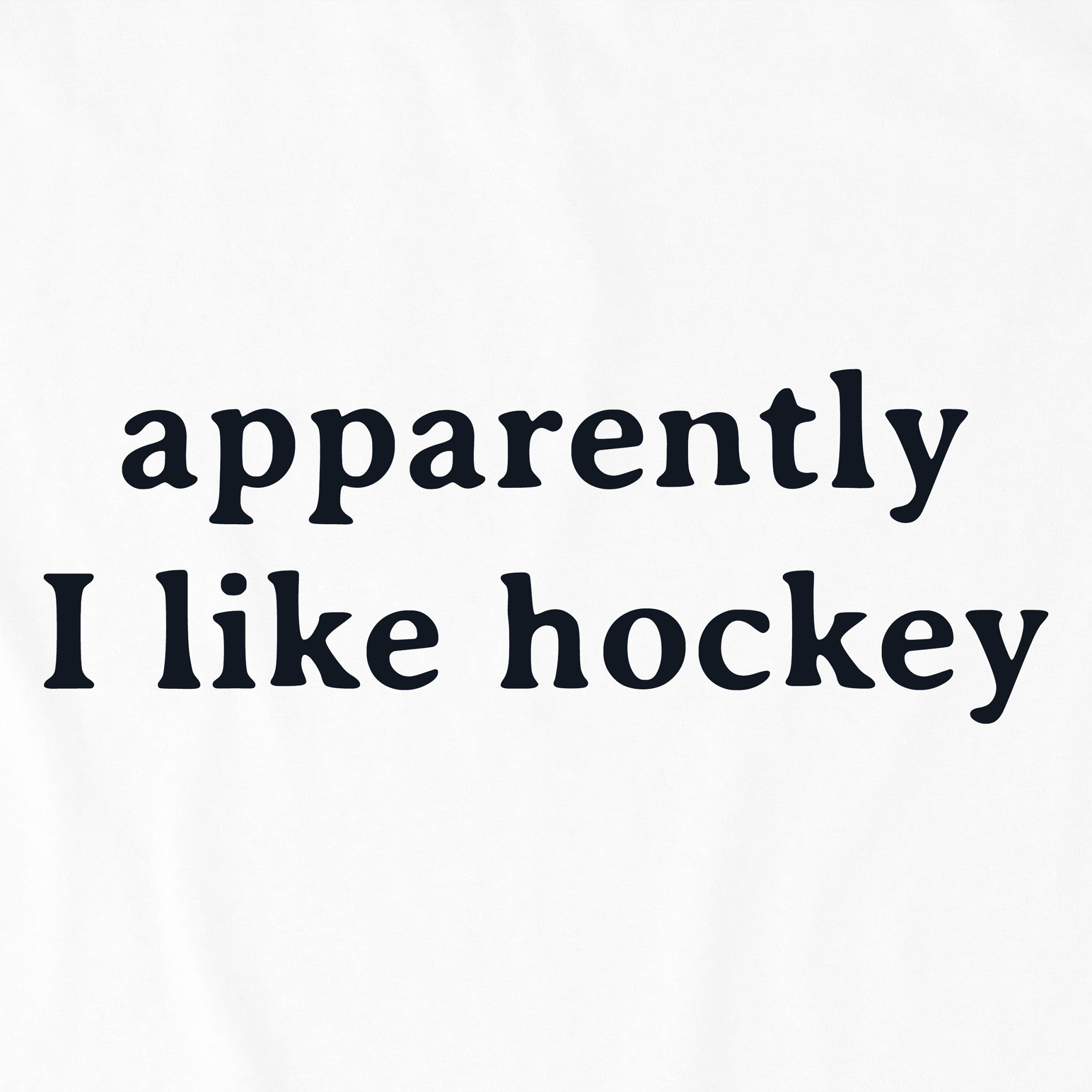 Women's Apparently I Like Hockey Short Sleeve Crusher Boxy Tee