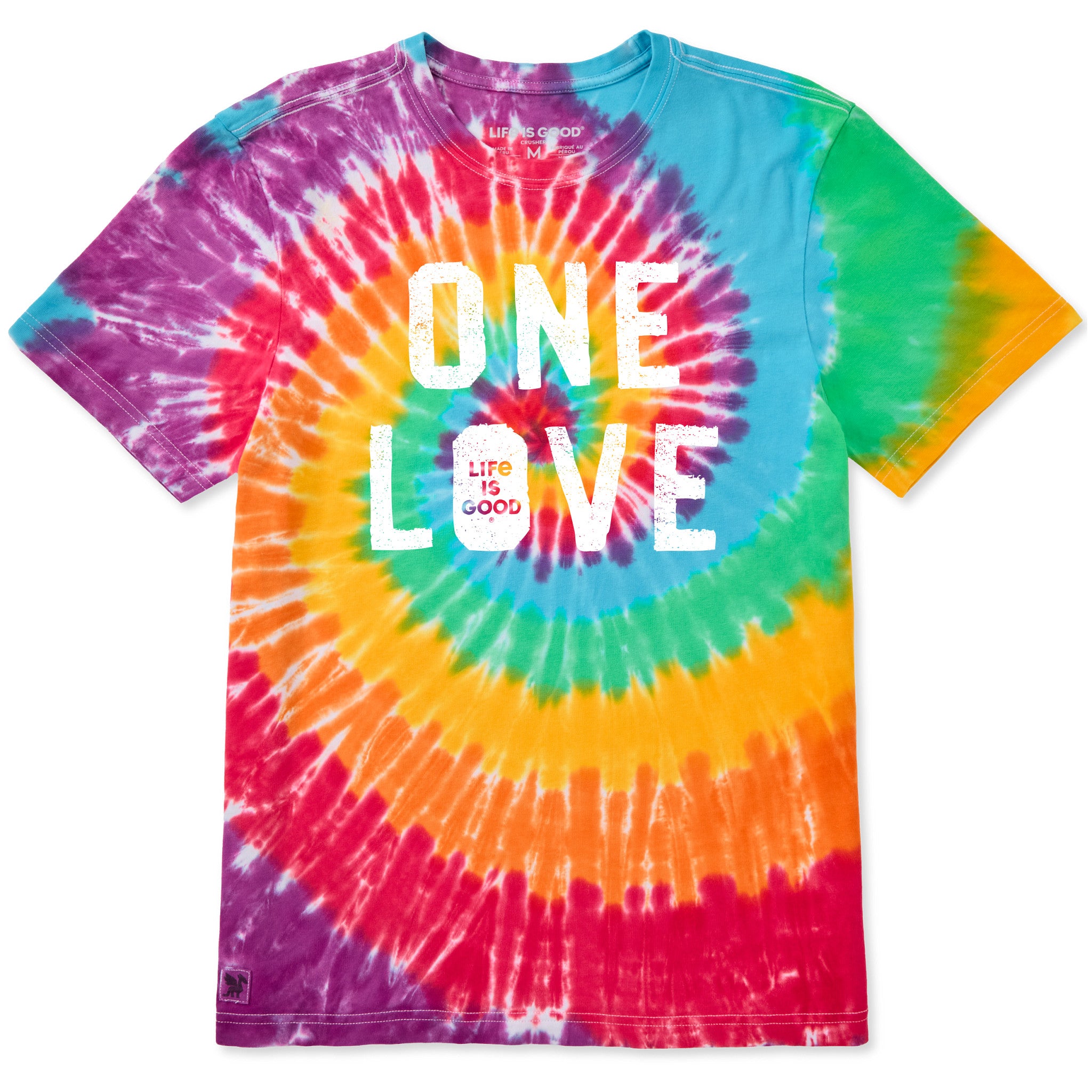Men's One Love Block Men's Short Sleeve Crusher Tie-Dye Tee | Shop