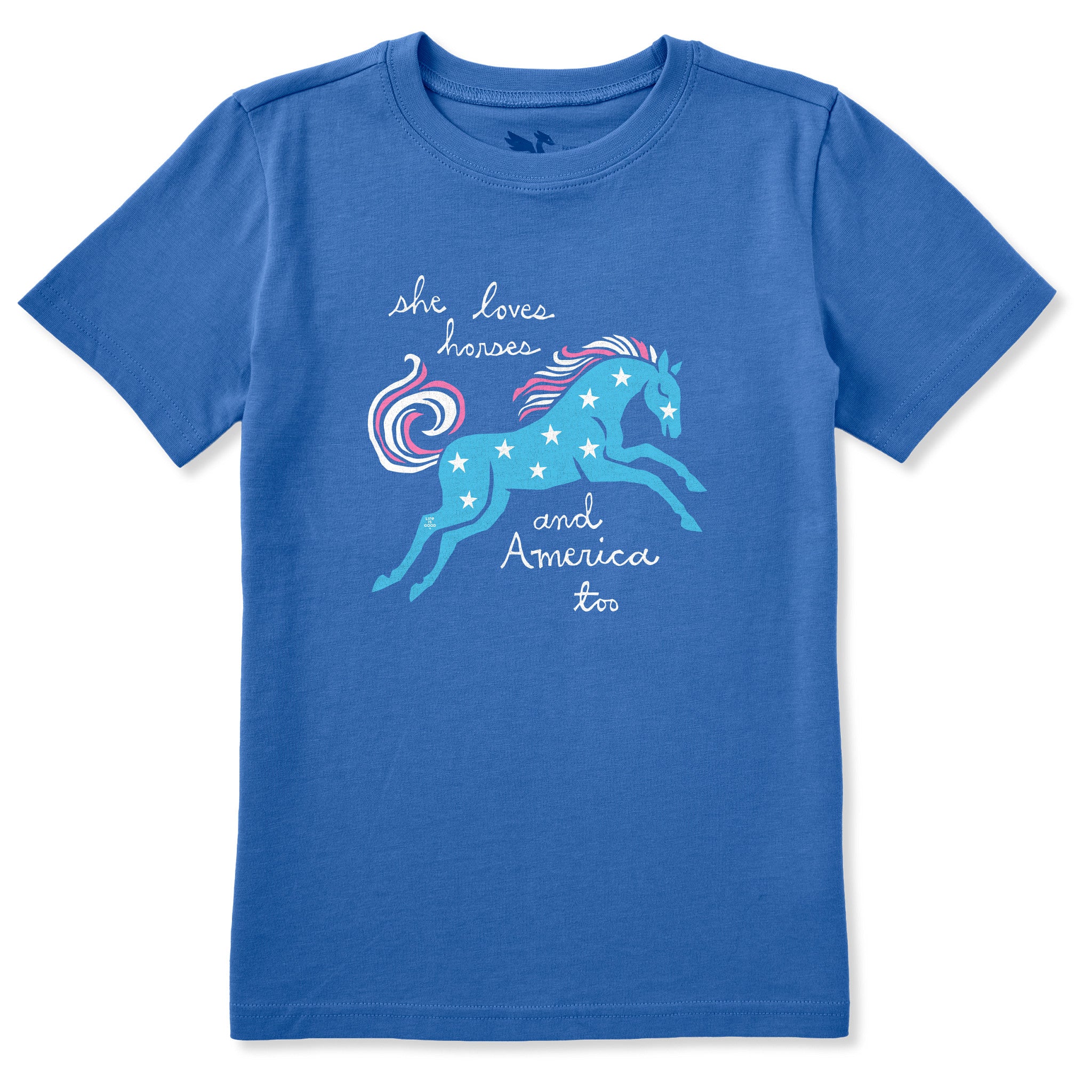 Kids She Loves Horses Short Sleeve Crusher Tee | Shop Life is Good