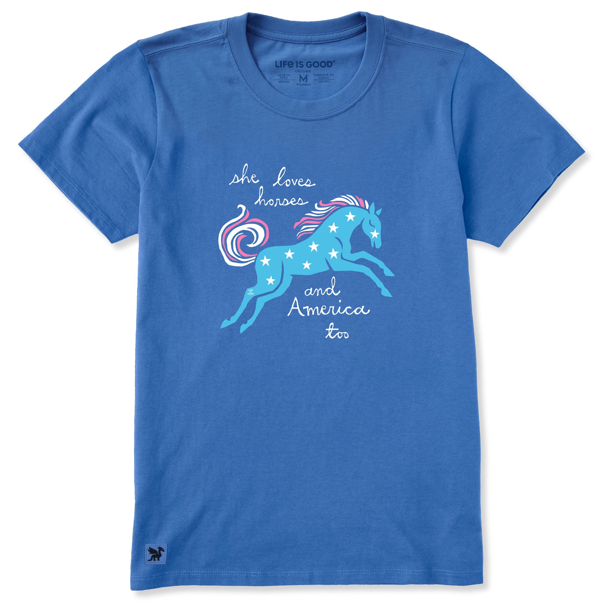Women's She Loves Horses Short Sleeve Crusher Tee | Shop Life is Good