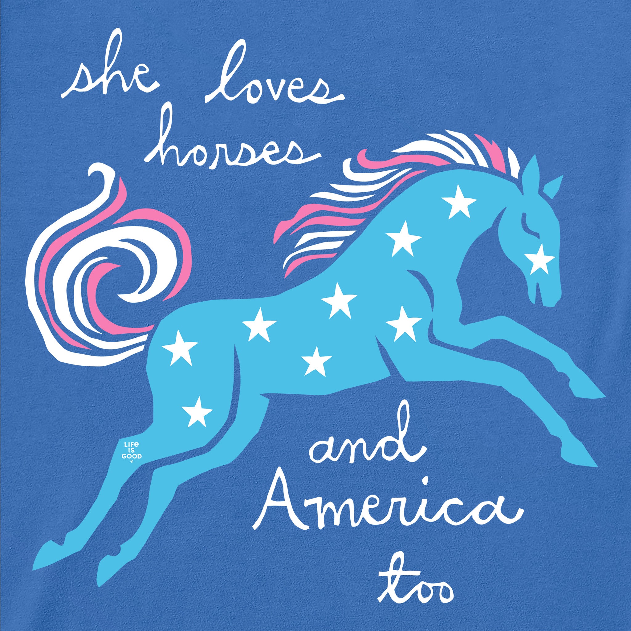 Women's She Loves Horses Short Sleeve Crusher Tee | Shop Life is Good