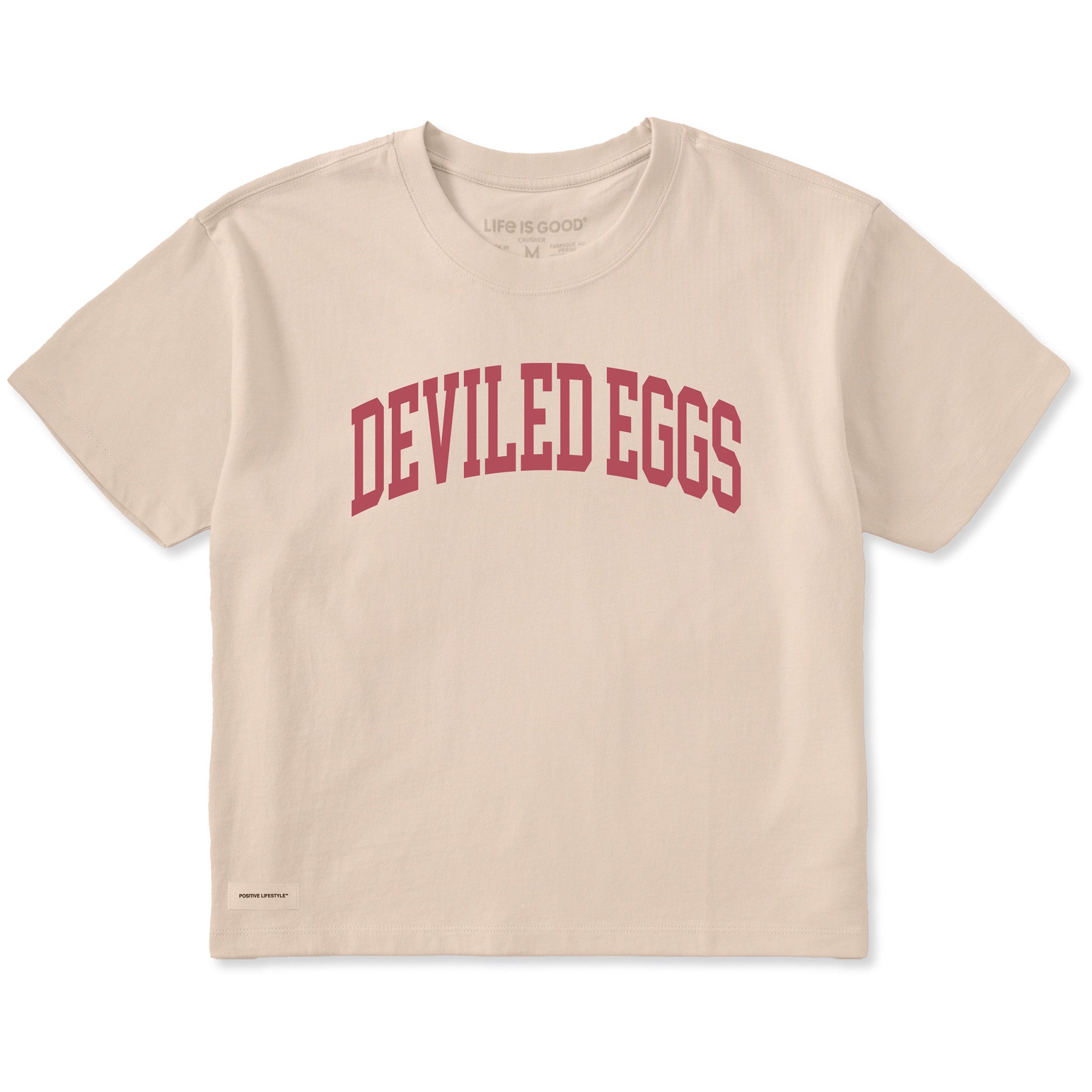 Women's Deviled Eggs Athletic Arch Short Sleeve Crusher Boxy Tee