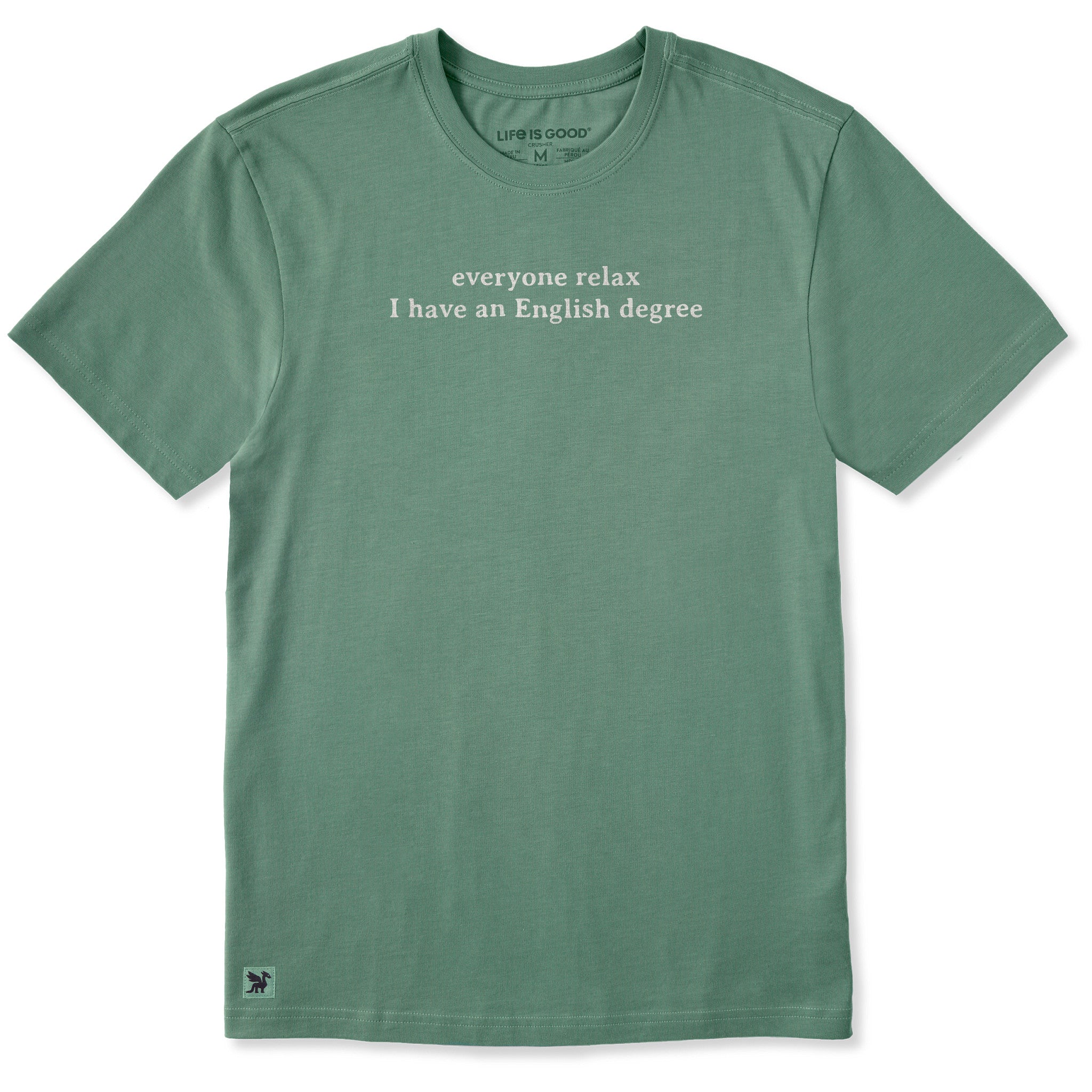 Men's Everyone Relax English Degree Short Sleeve Crusher Tee
