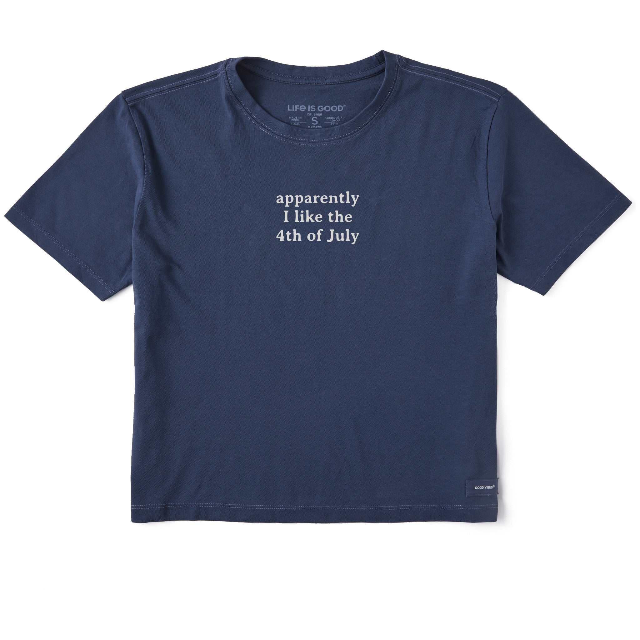 トップス EVERYDAY I LIKE. Newstandard Shirt Women's Apparently I Like the 4th of July Short Sleeve Crusher