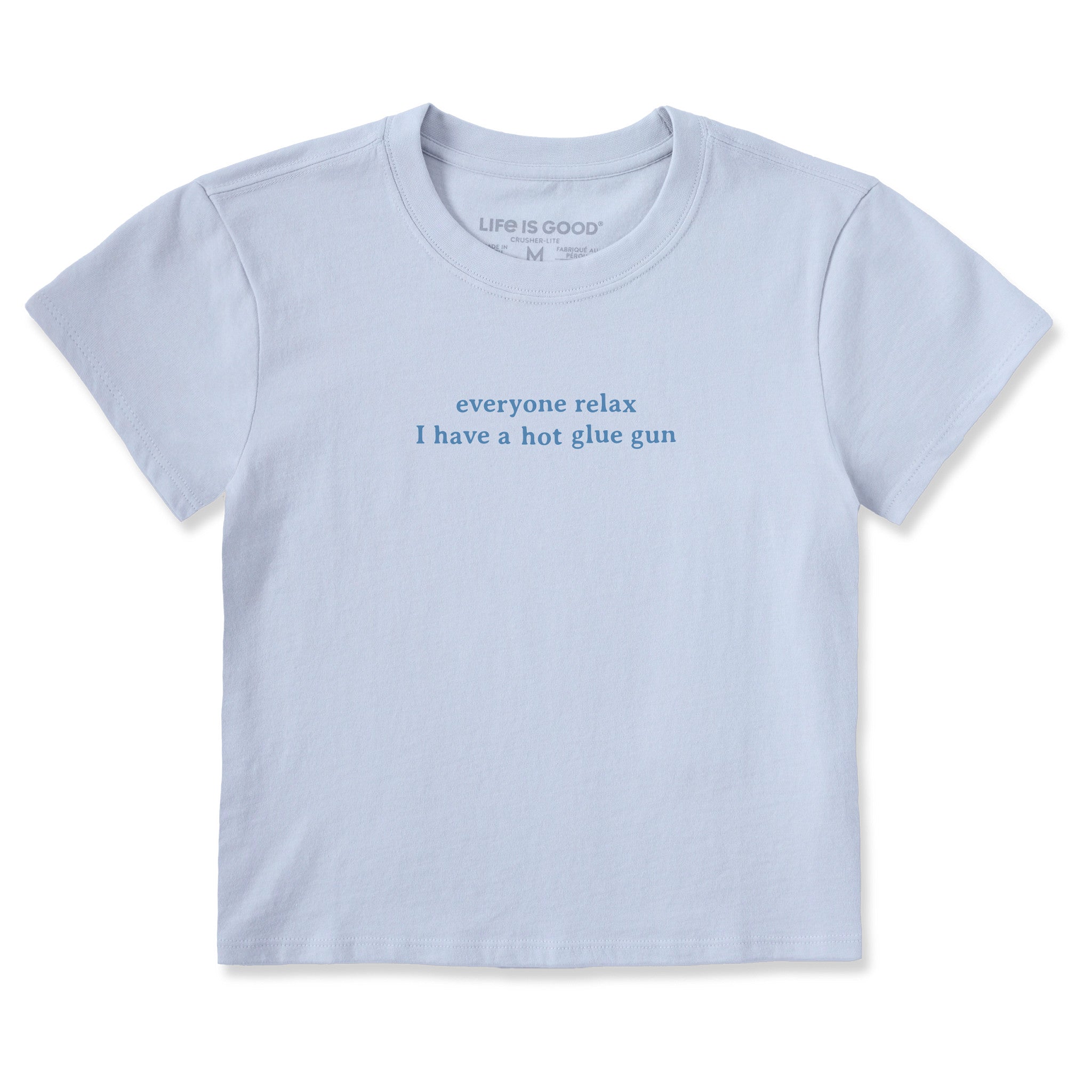 Women's Everyone Relax Hot Glue Gun Crusher-LITE Shrunken Tee