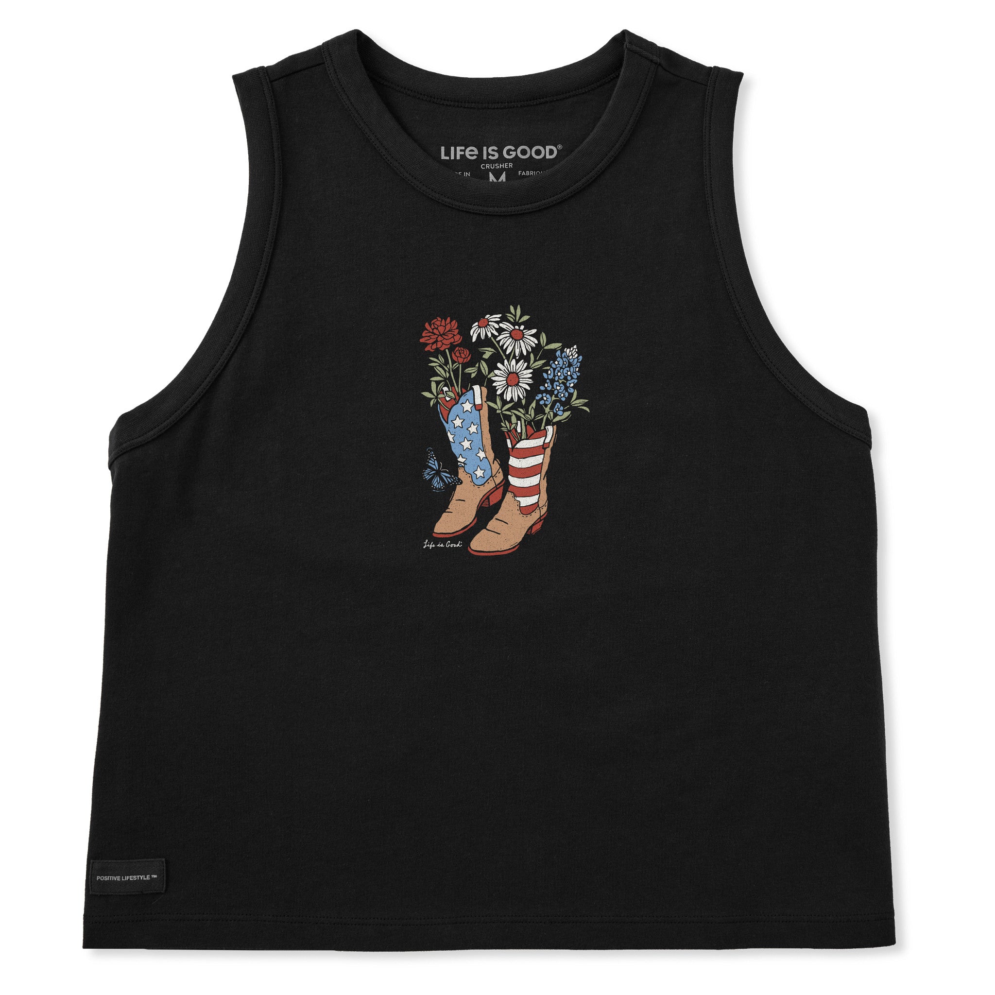 Women's USA Flower Boots Crusher Boxy Tank | Shop Life is Good