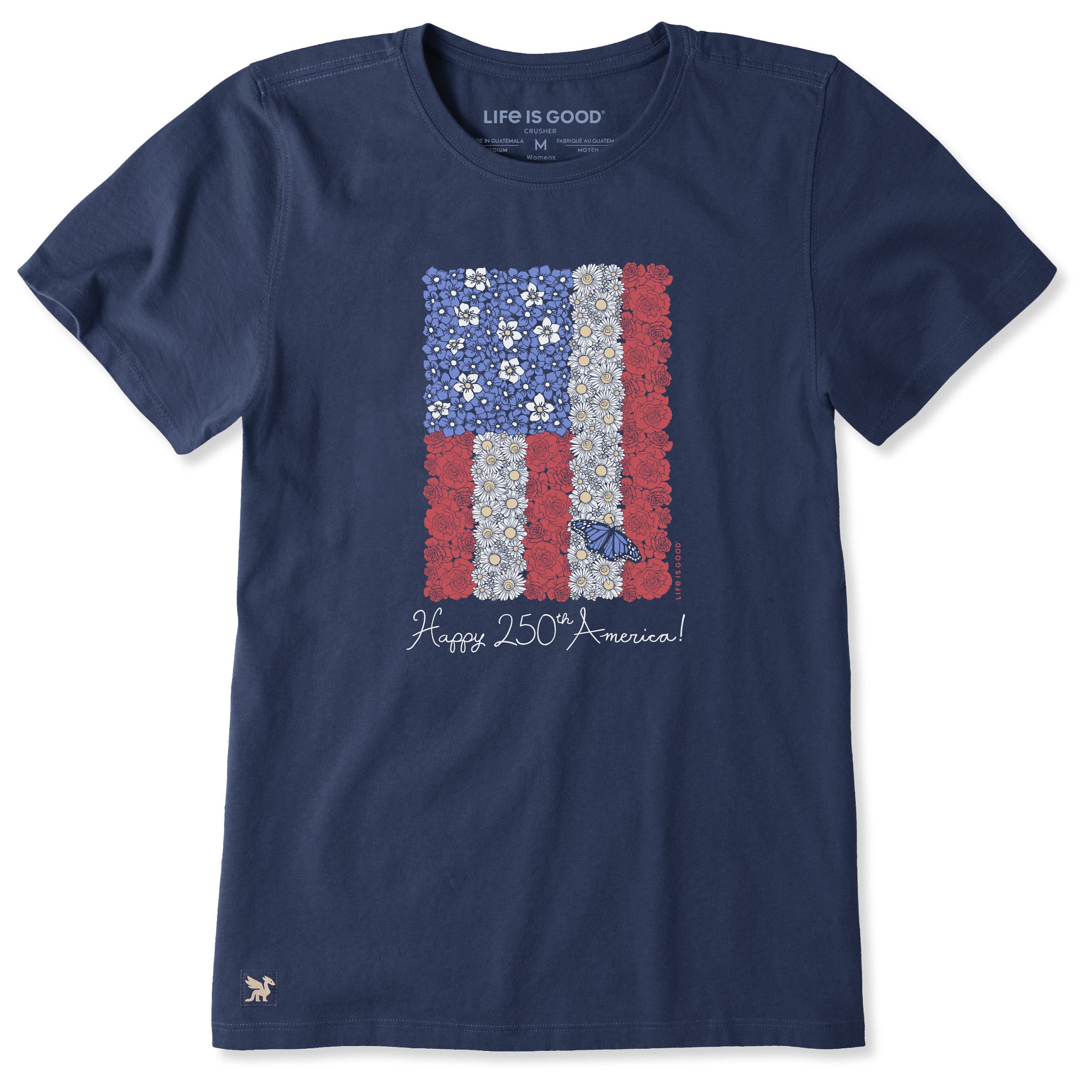 トップス BROCHURE FLAG SHIRTS Women's Happy 250th American Flower Flag Short Sleeve Tee | Shop