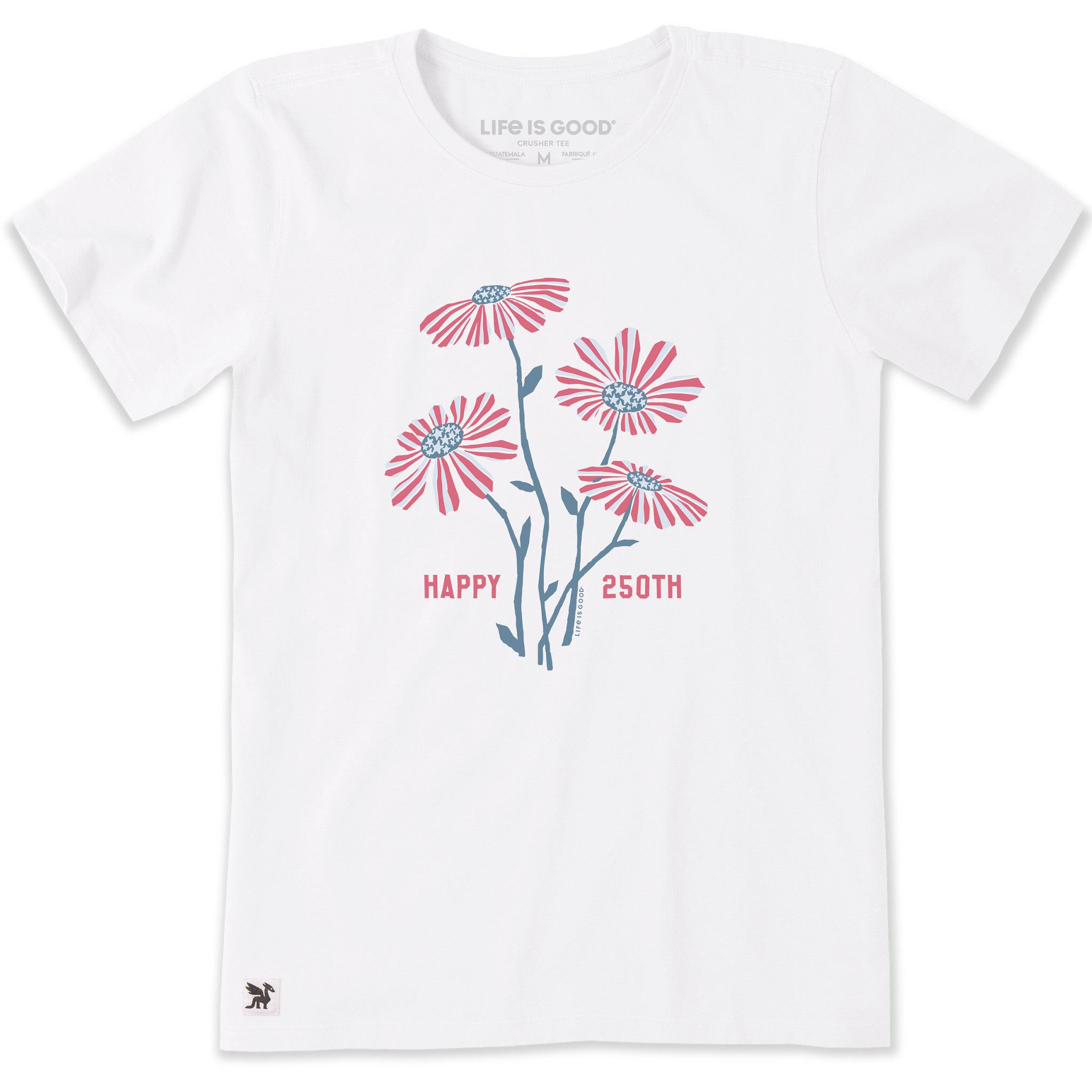 Women's Happy 250th Flowers Short Sleeve Crusher Tee | Shop Life