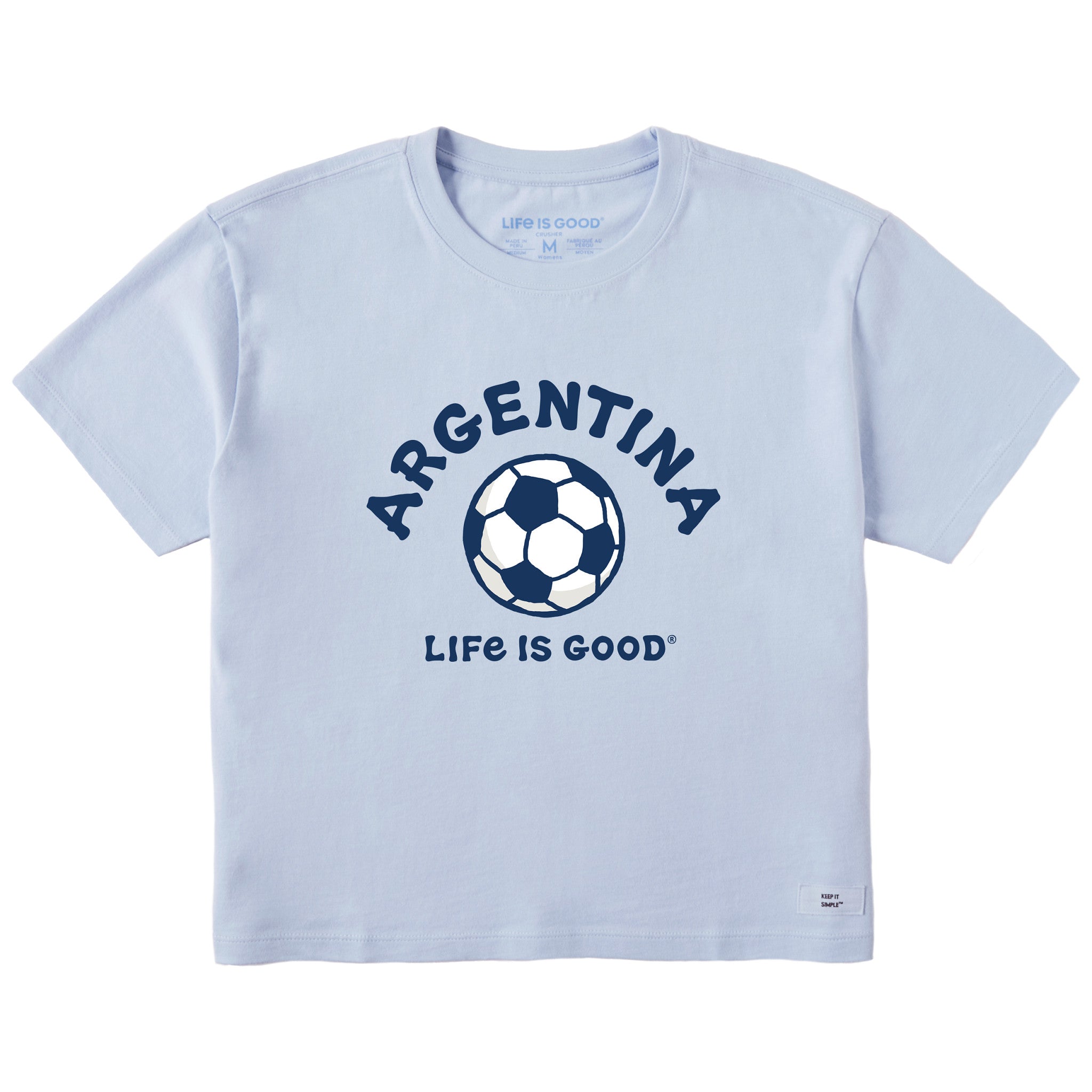 Women's Argentina Life is Good Short Sleeve Crusher Boxy Tee