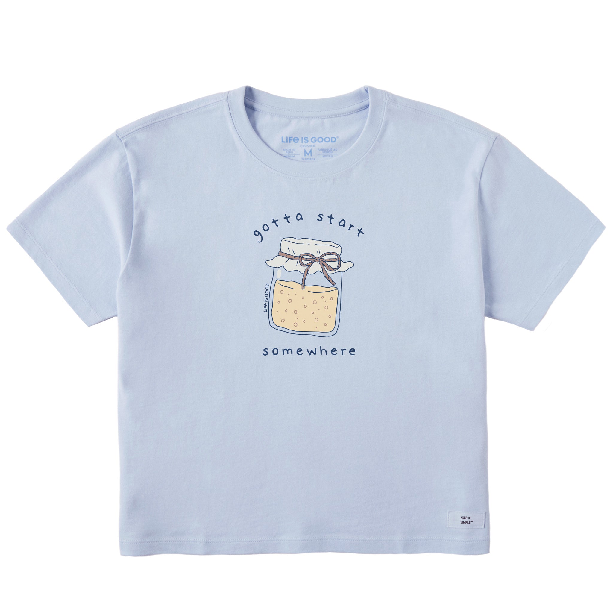 Women's Gotta Start Somewhere Sourdough Short Sleeve Crusher Boxy
