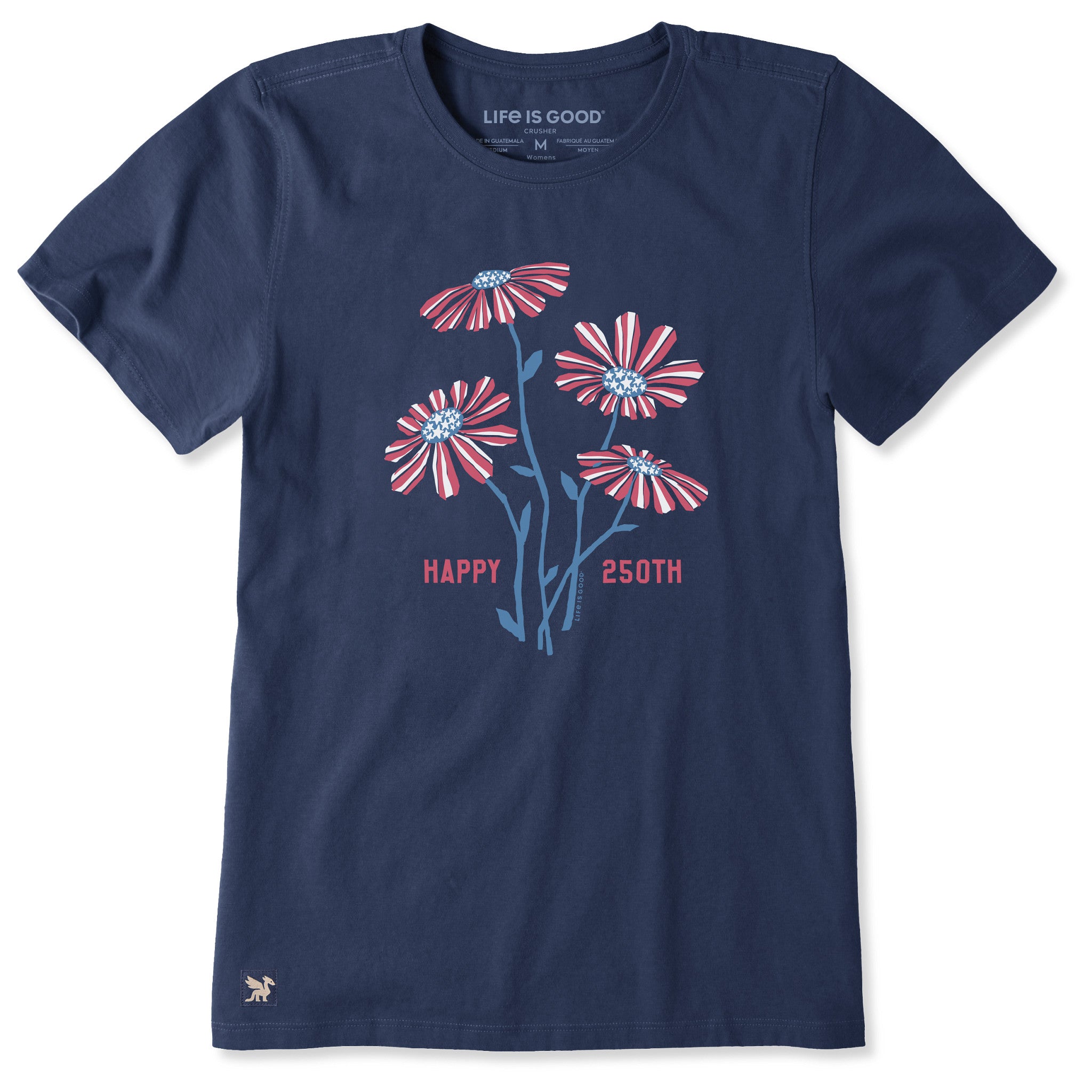 Women's Happy 250th Flowers Short Sleeve Crusher Tee | Shop Life