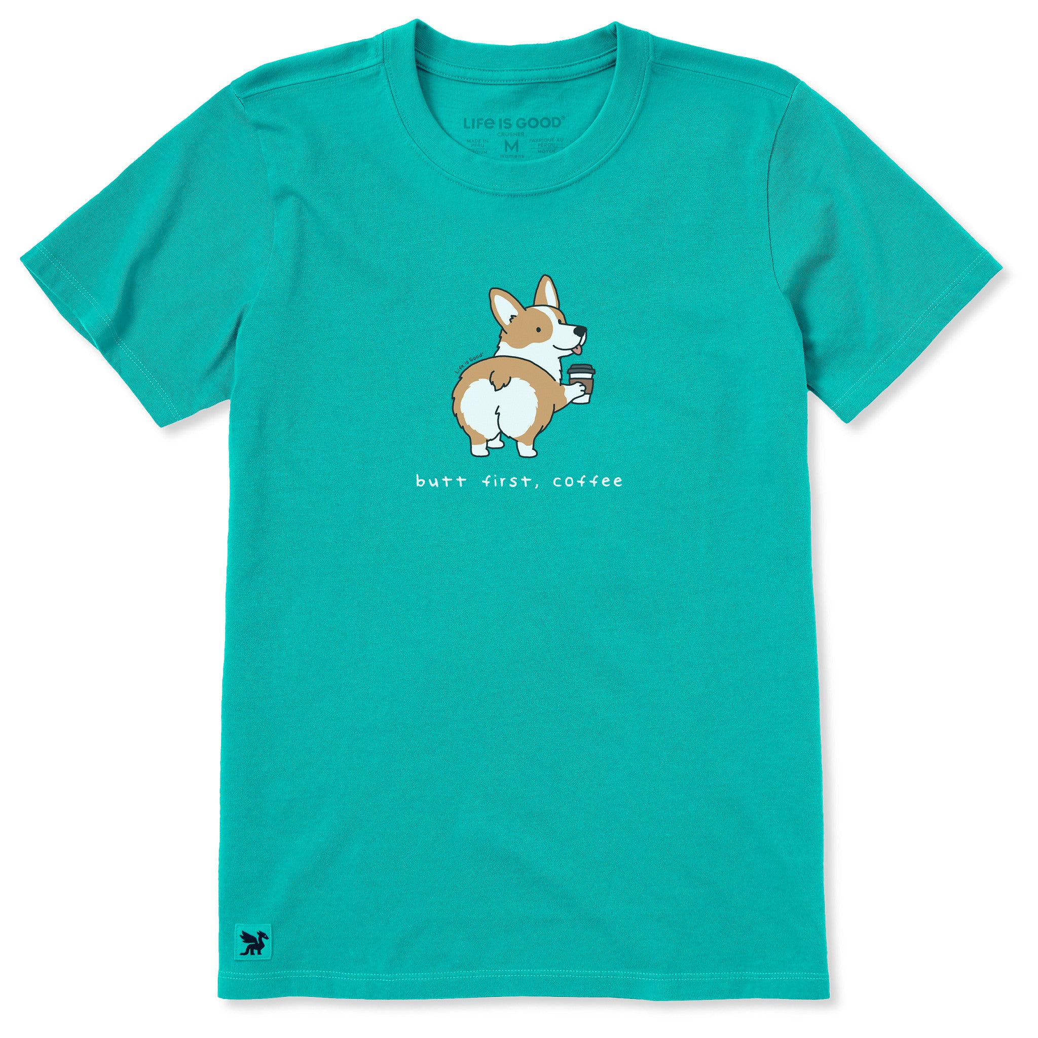Women's Butt First, Coffee Corgi Short Sleeve Crusher Tee | Shop