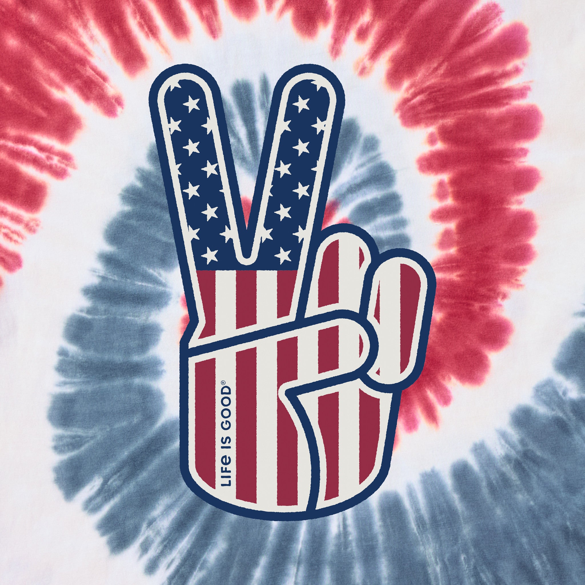 Women's USA Peace Sign Short Sleeve Crusher Tie-Dye Tee | Shop