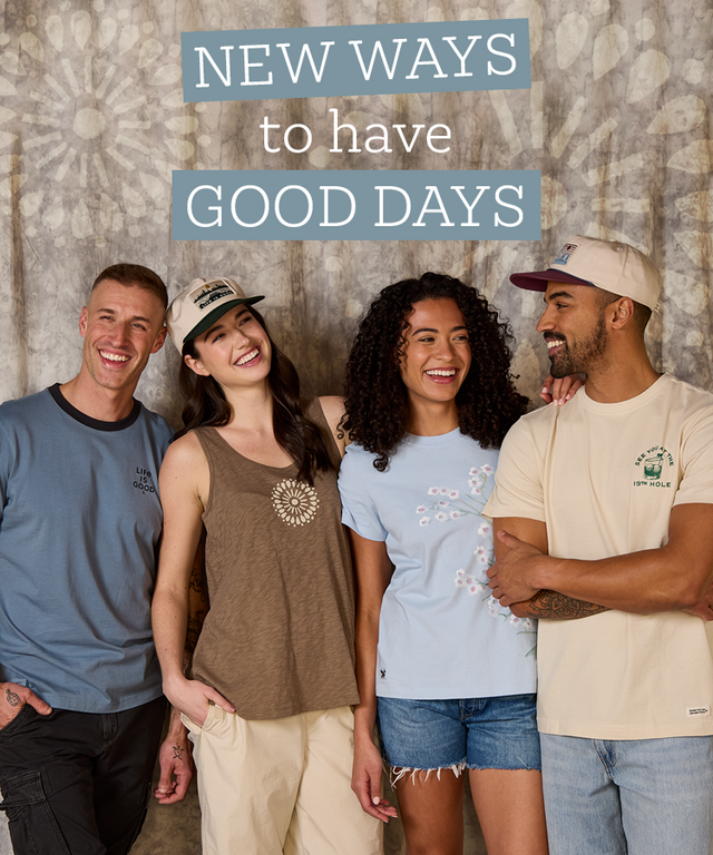 Life is Good T-shirt Crusher-Lite pour femme, Bleu fumé, Taille S Life is Good T-shirt Crusher-Lite pour femme, Bleu fumé, Taille S