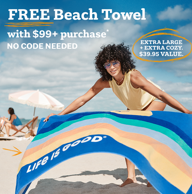 Free Beach Towel with $99+ Purchase