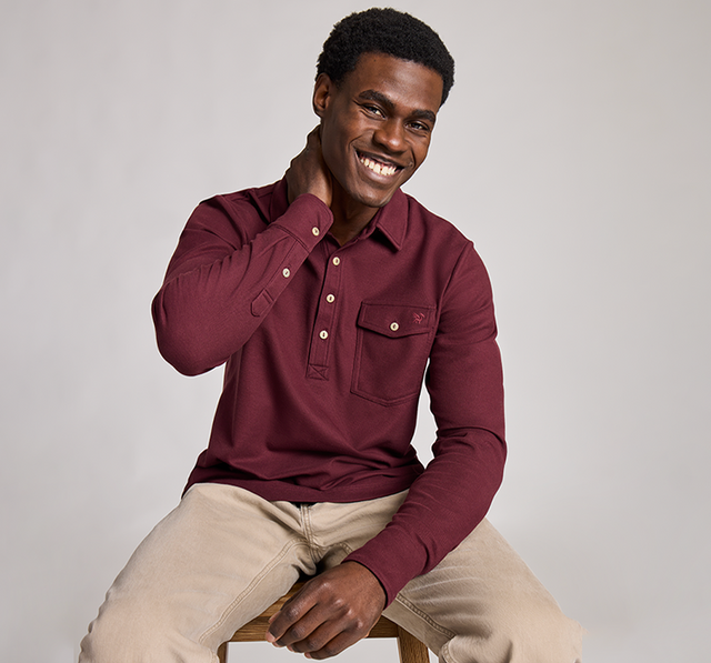 The Long Sleeve Pima Cotton Pique Polo