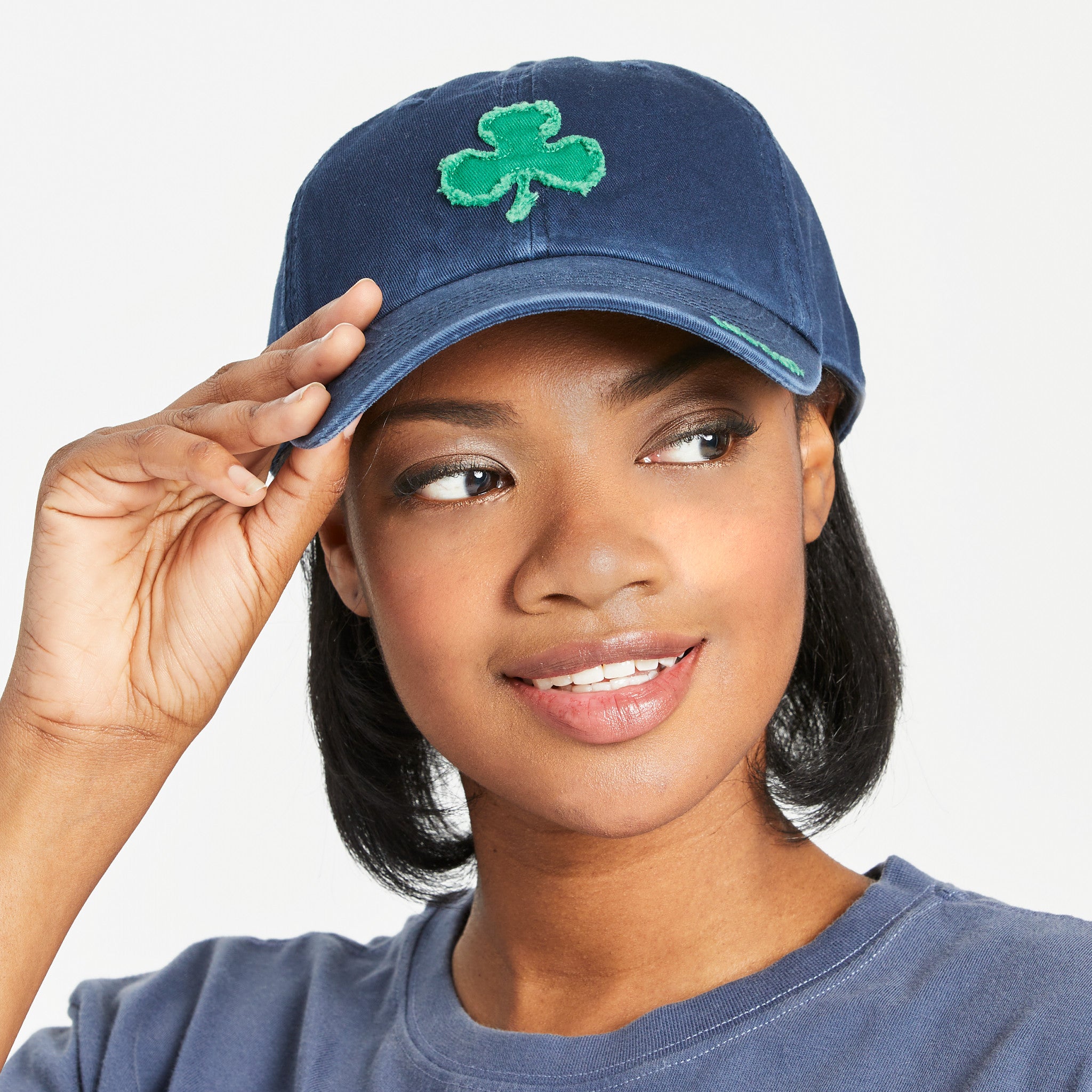 Adult Unisex Applique Shamrock Tattered Chill Cap Shop Life is Good Adult Unisex Applique Shamrock Tattered Chill Cap Shop Life is Good