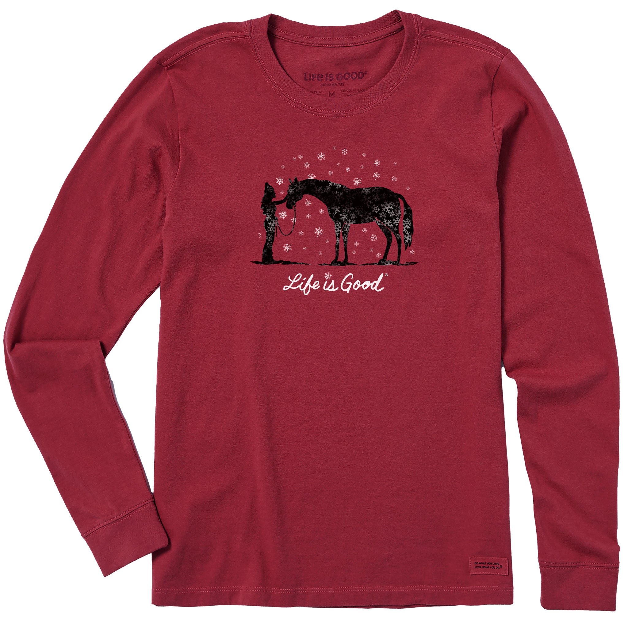 Women's Holiday Horse Long Sleeve Crusher Tee | Shop Life is Good