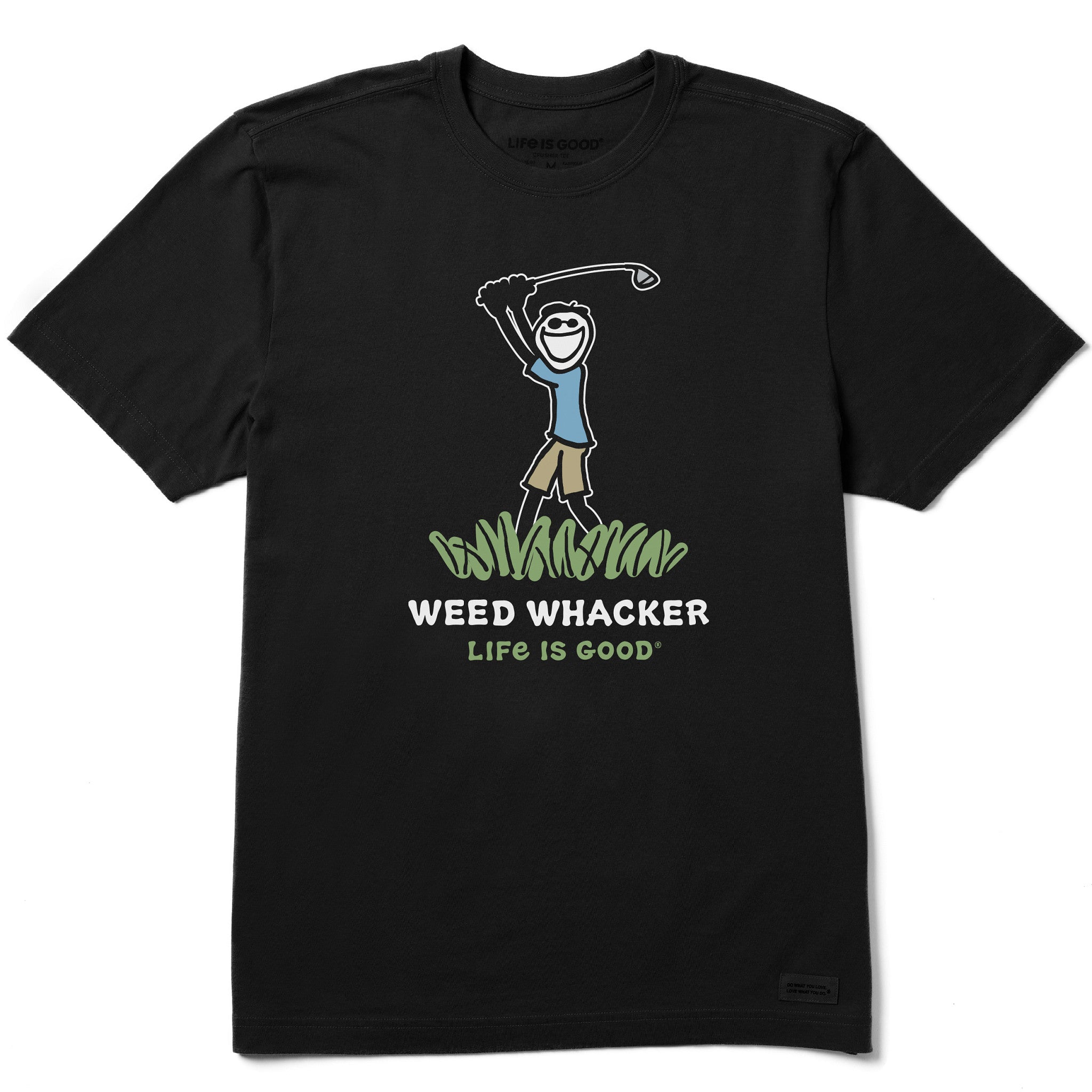 life is good pothead shirt Life is Good Men's Jake Weed Whacker Crusher Tee Shirt