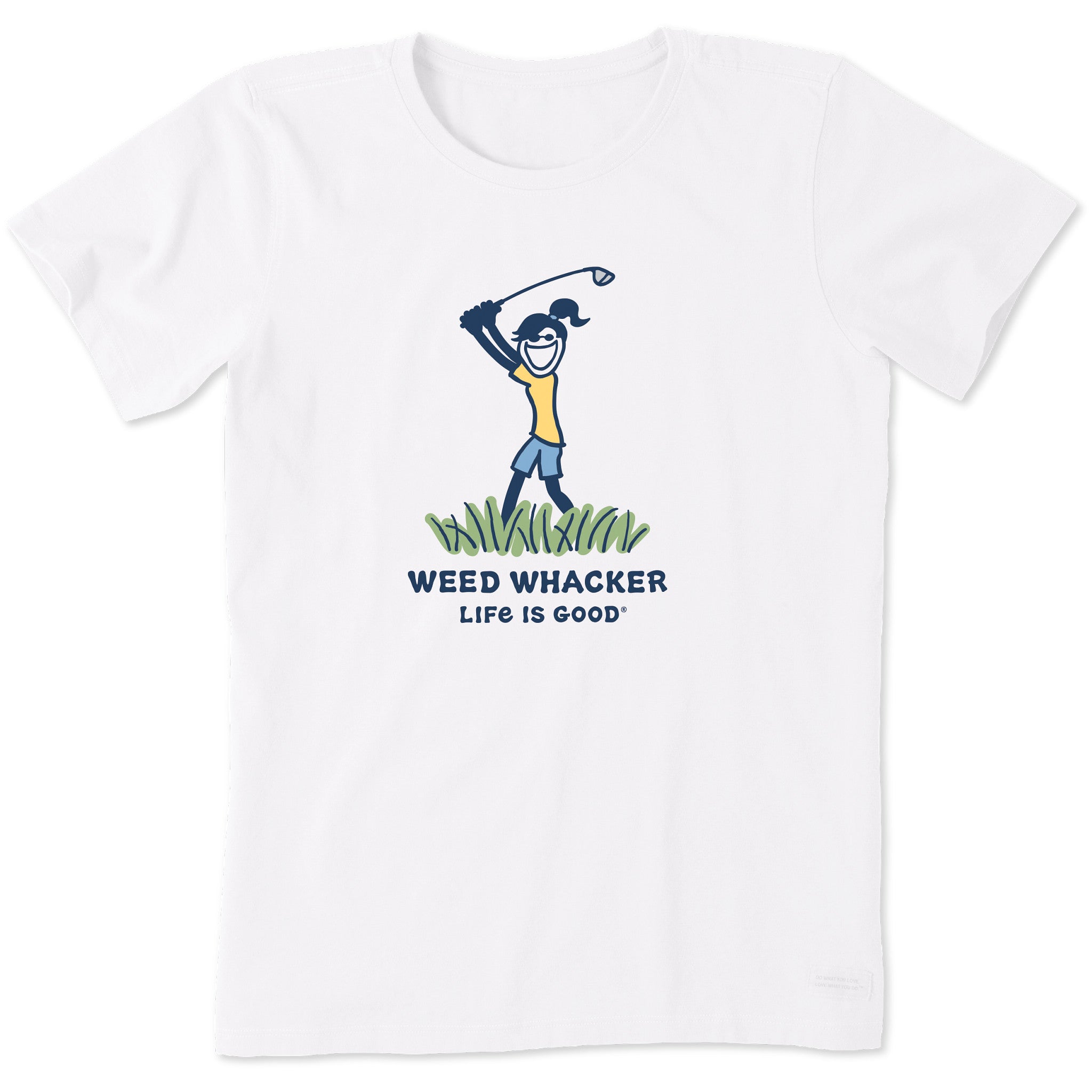 life is good pothead shirt Life is Good Women's Jackie Weed Whacker Short Sleeve Crusher T-Shirt in Cloud White | Size Medium