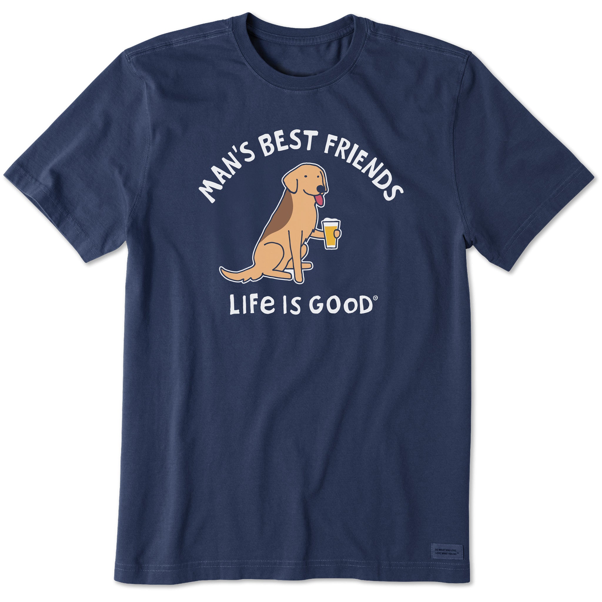 Men's Man's Best Friends Dog & Beer Short Sleeve Crusher Tee