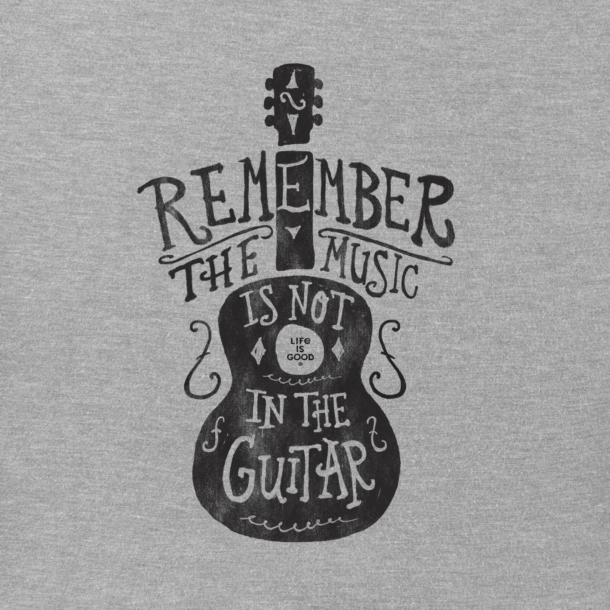 Product image for "Men's Music is Not In the Guitar Short Sleeve Crusher Tee" ||83681_2