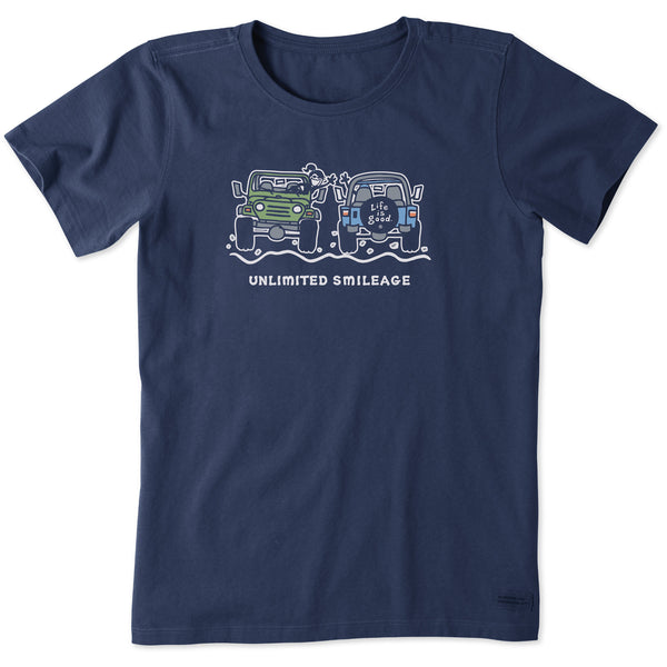 Life Is Good Crusher Tee Shirt, Short Sleeve Cotton Graphic T-Shirts