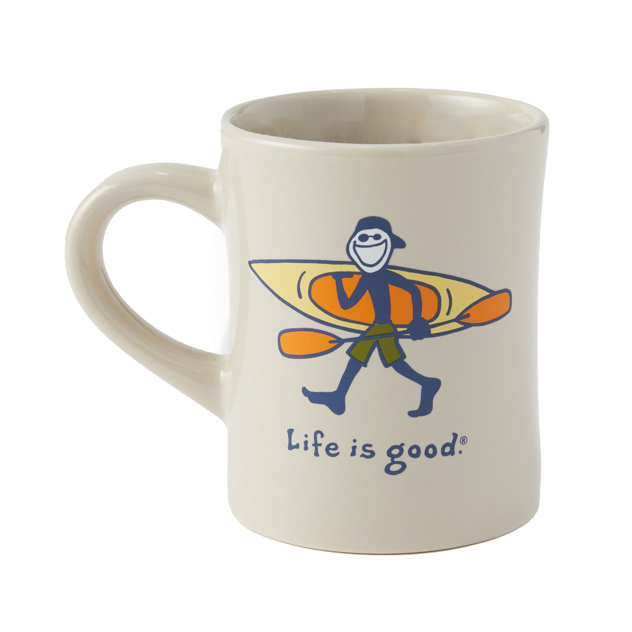 Life is Good Jake Kayak Diner Mug