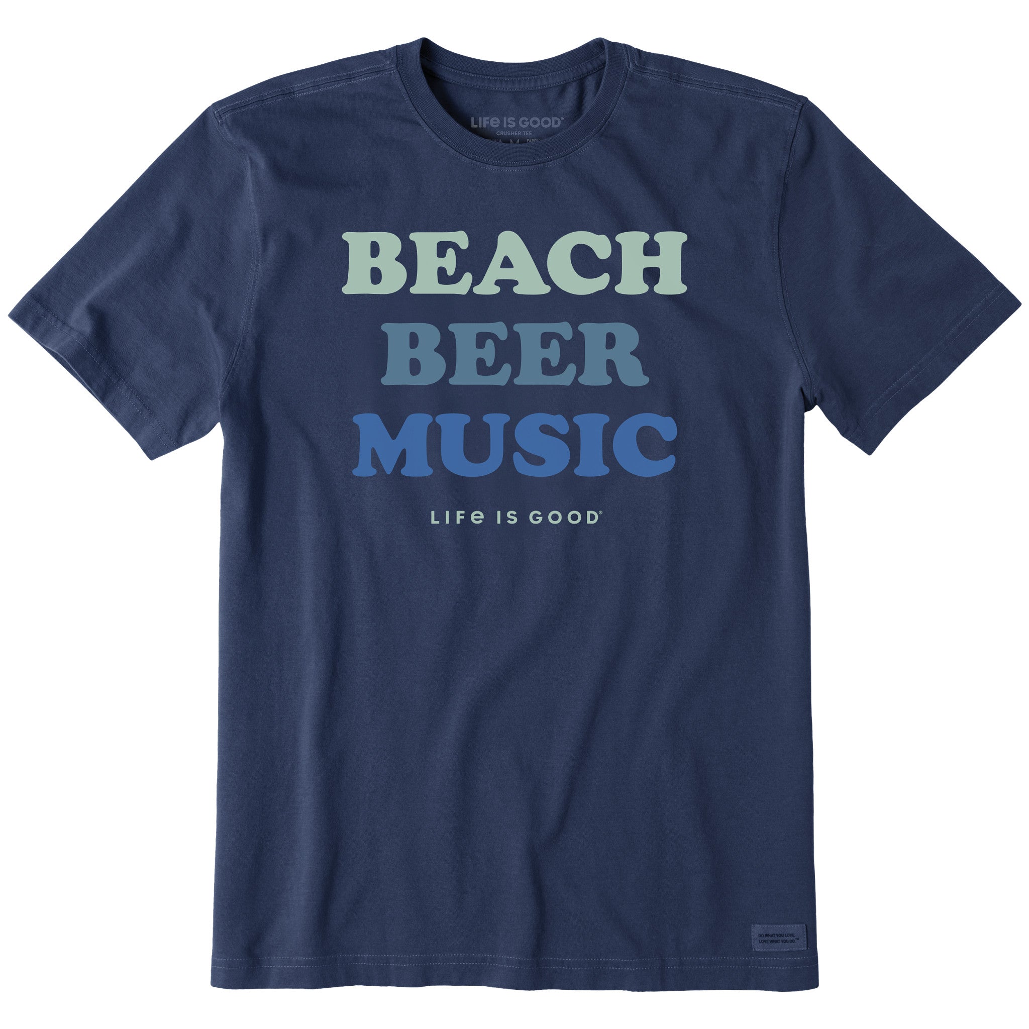 Men's Beach Beer Music Short Sleeve Crusher Tee | Shop Life is Good