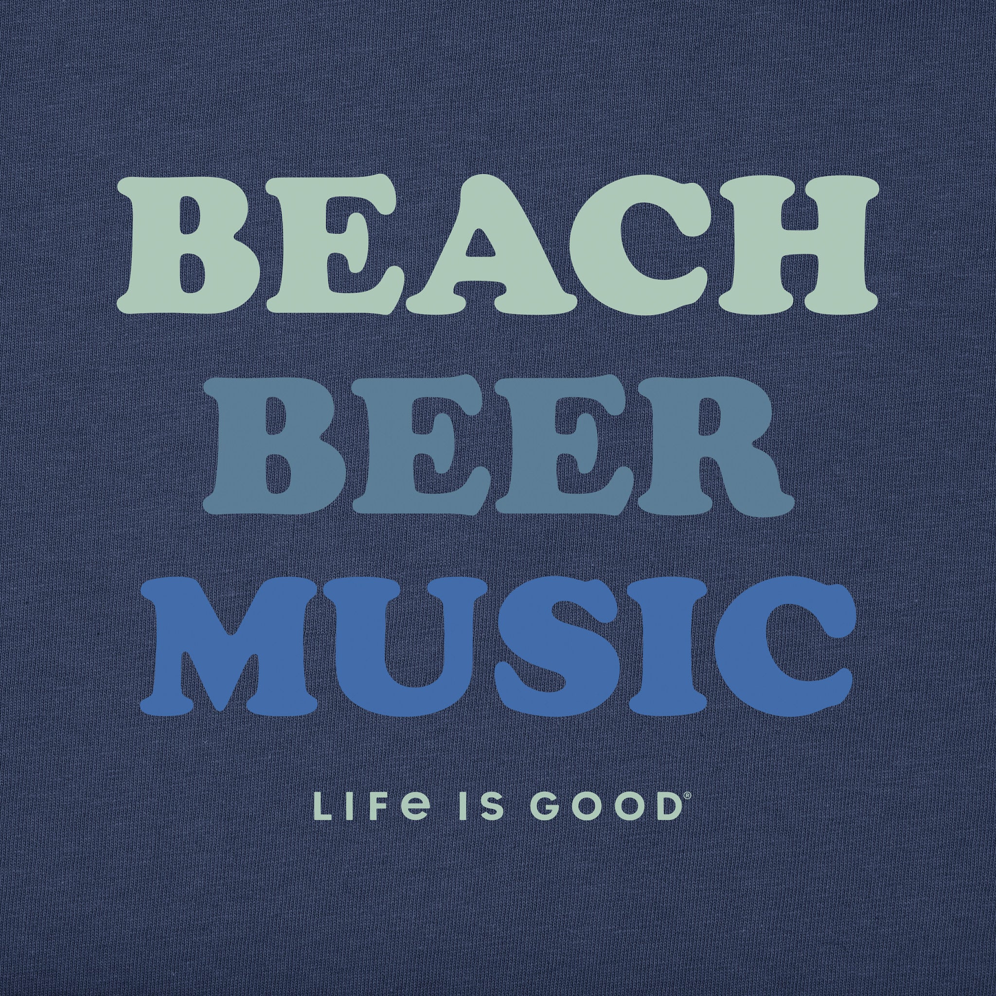Men's Beach Beer Music Short Sleeve Crusher Tee | Shop Life is Good