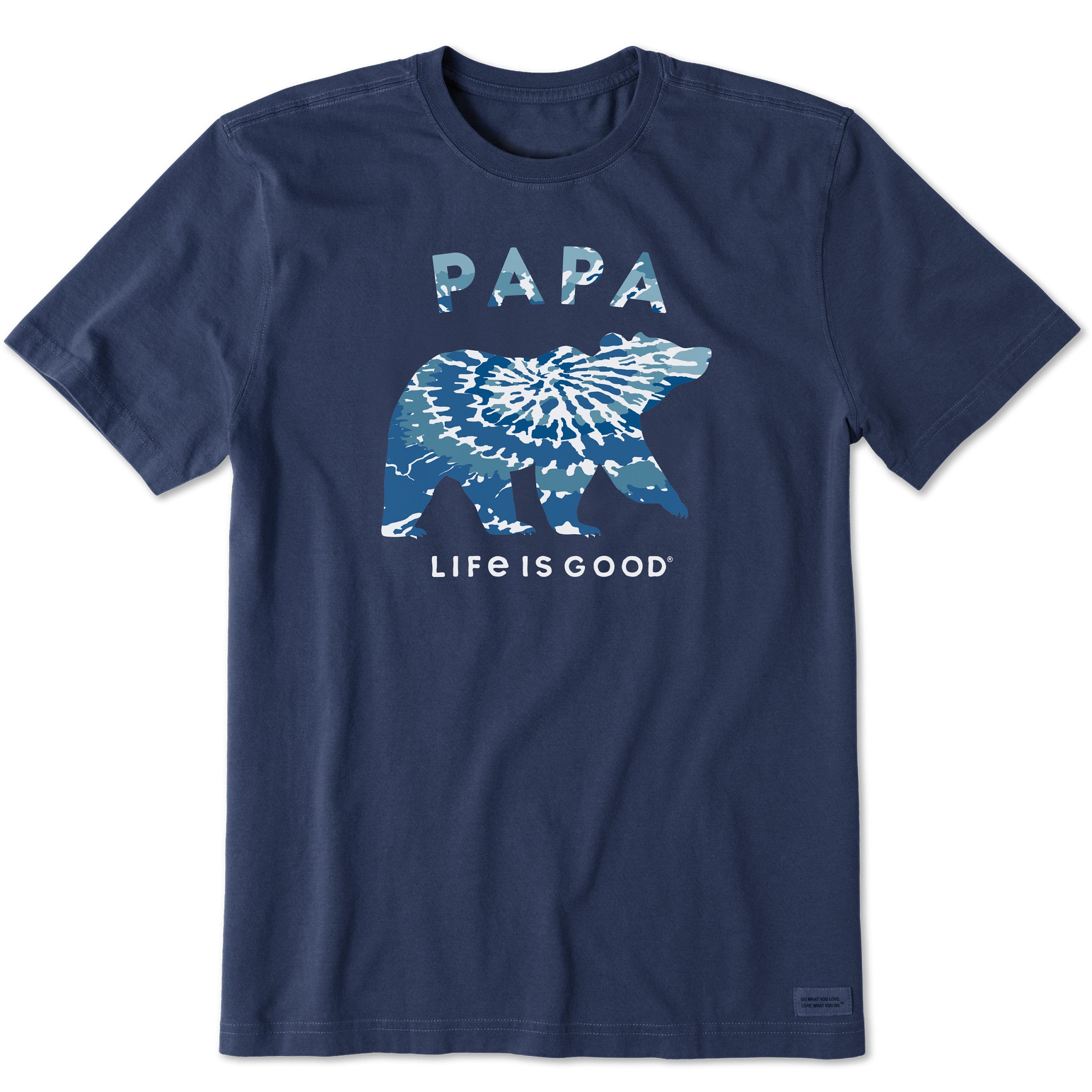 Product image for "Men's Tie Dye Papa Bear Short Sleeve Crusher Tee" ||89530_1