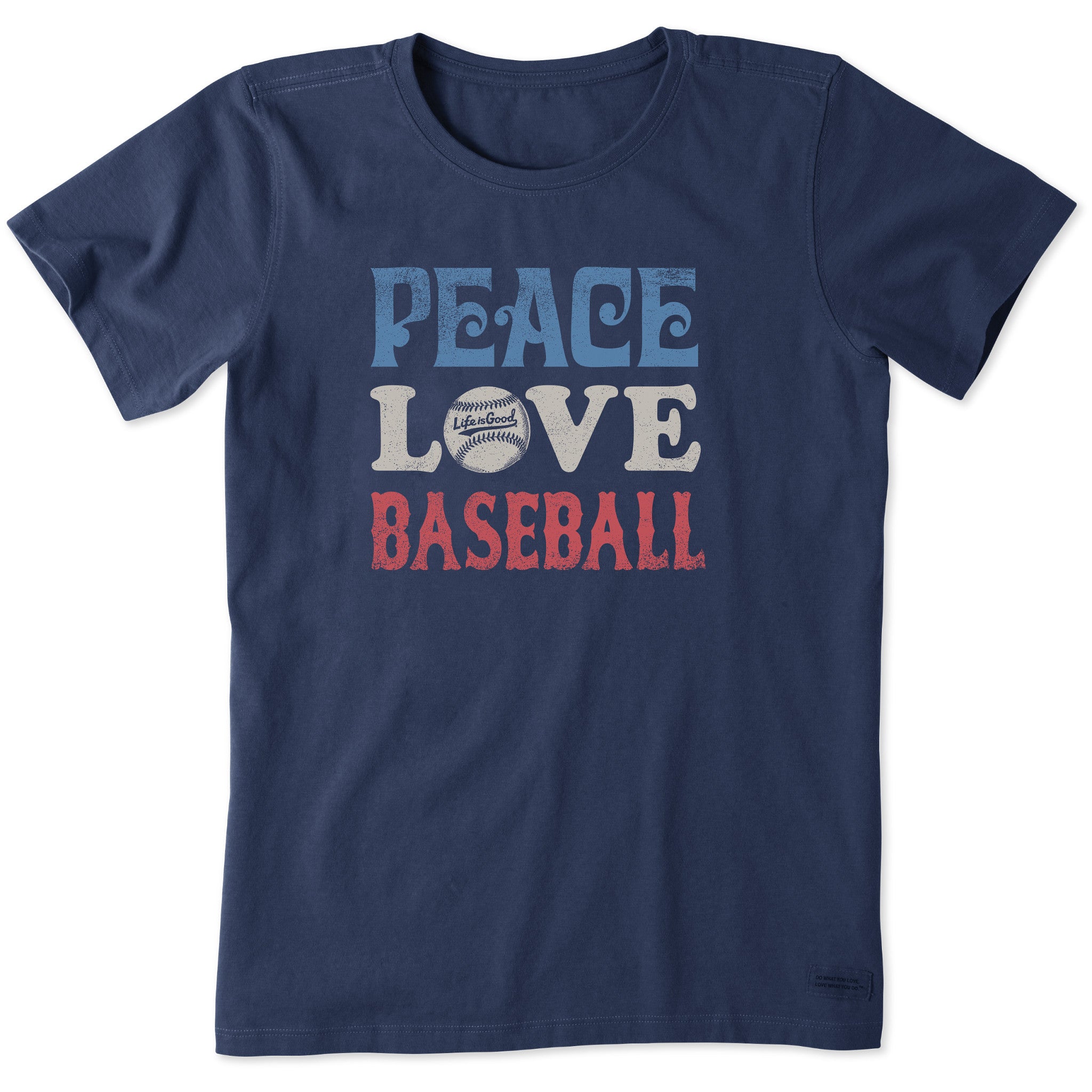 Women's Peace Love Baseball Short Sleeve Crusher Tee | Shop Life