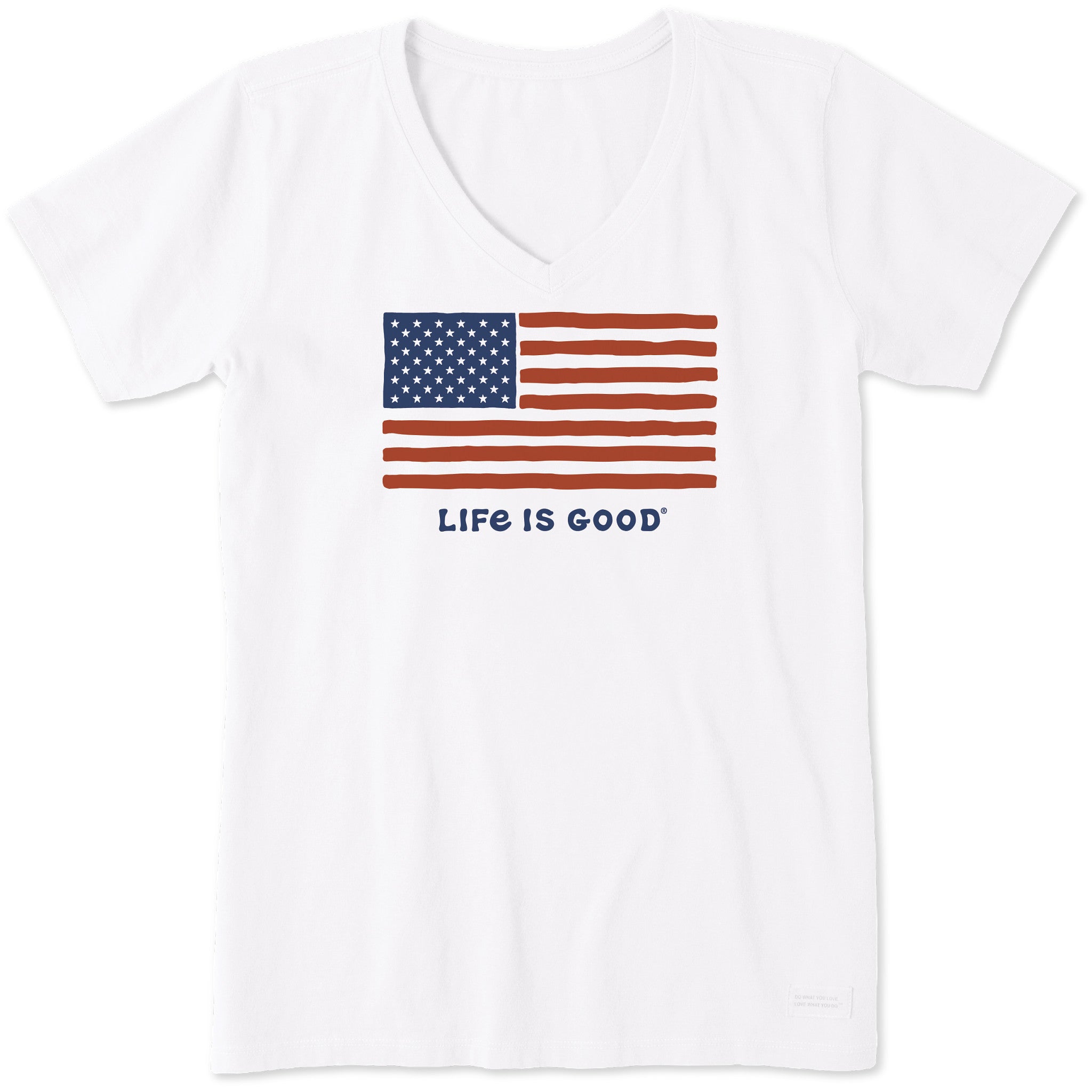 Women's Big Flag Short Sleeve Vee