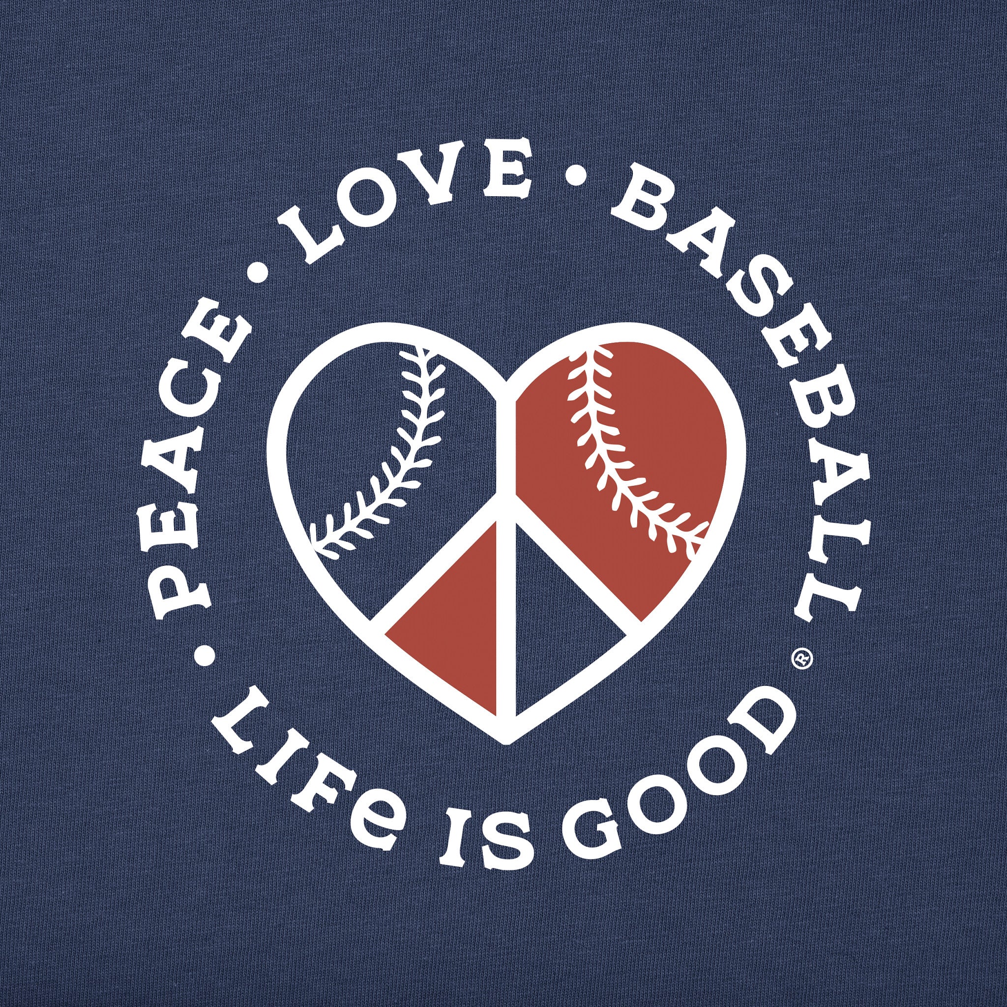 Women's Peace Love Baseball Heart Design Short Sleeve Tee | Shop