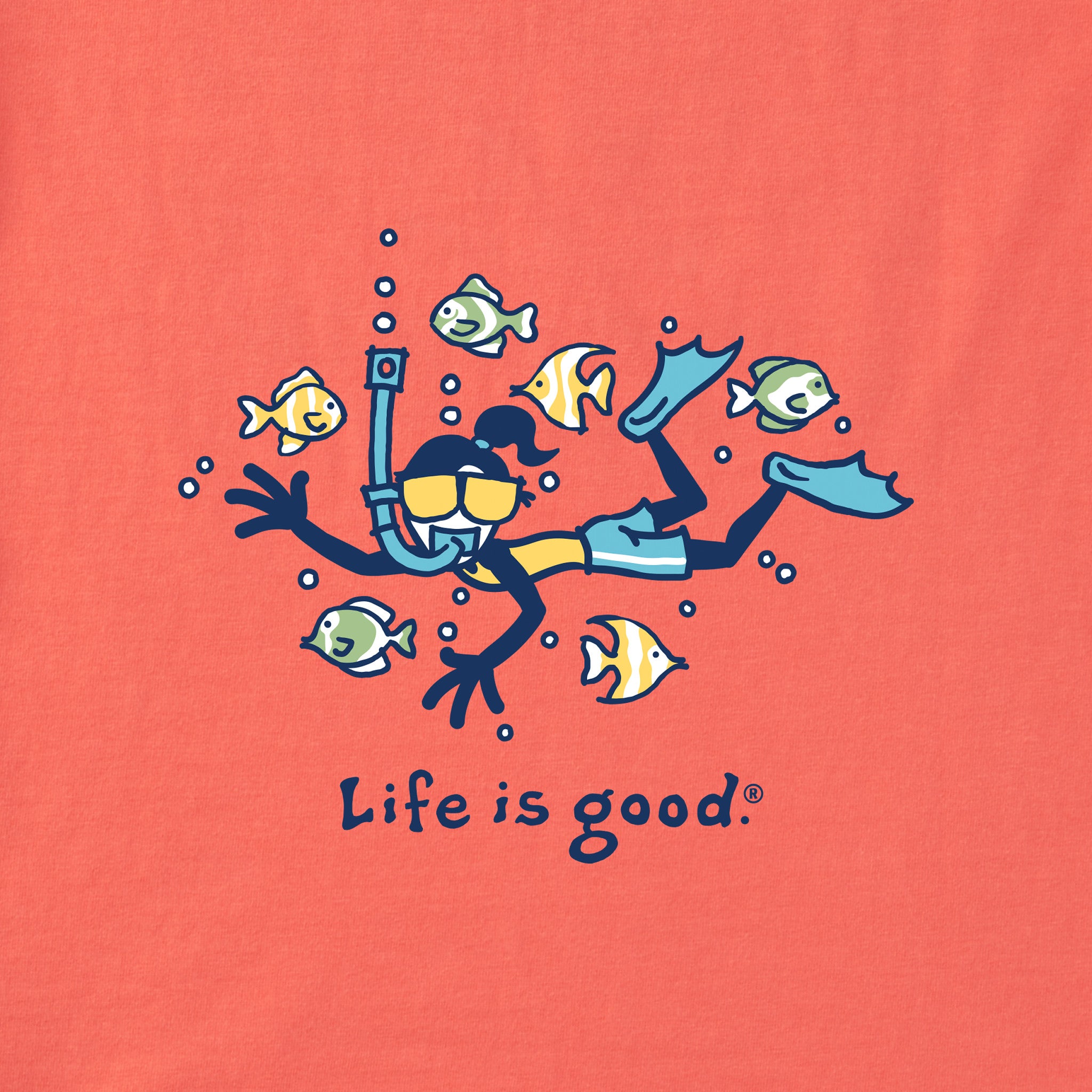 Women's Jackie Snorkel Fish Short Sleeve Tee | Shop Life is Good