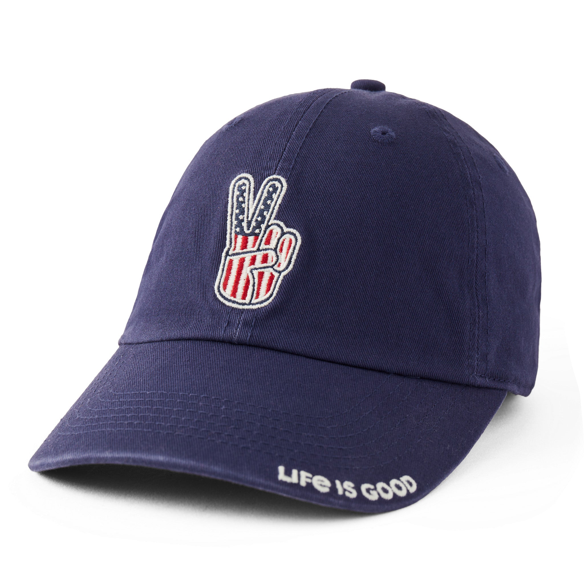 Adult Unisex USA Peace Sign Chill Cap | Shop Life is Good display picture 1