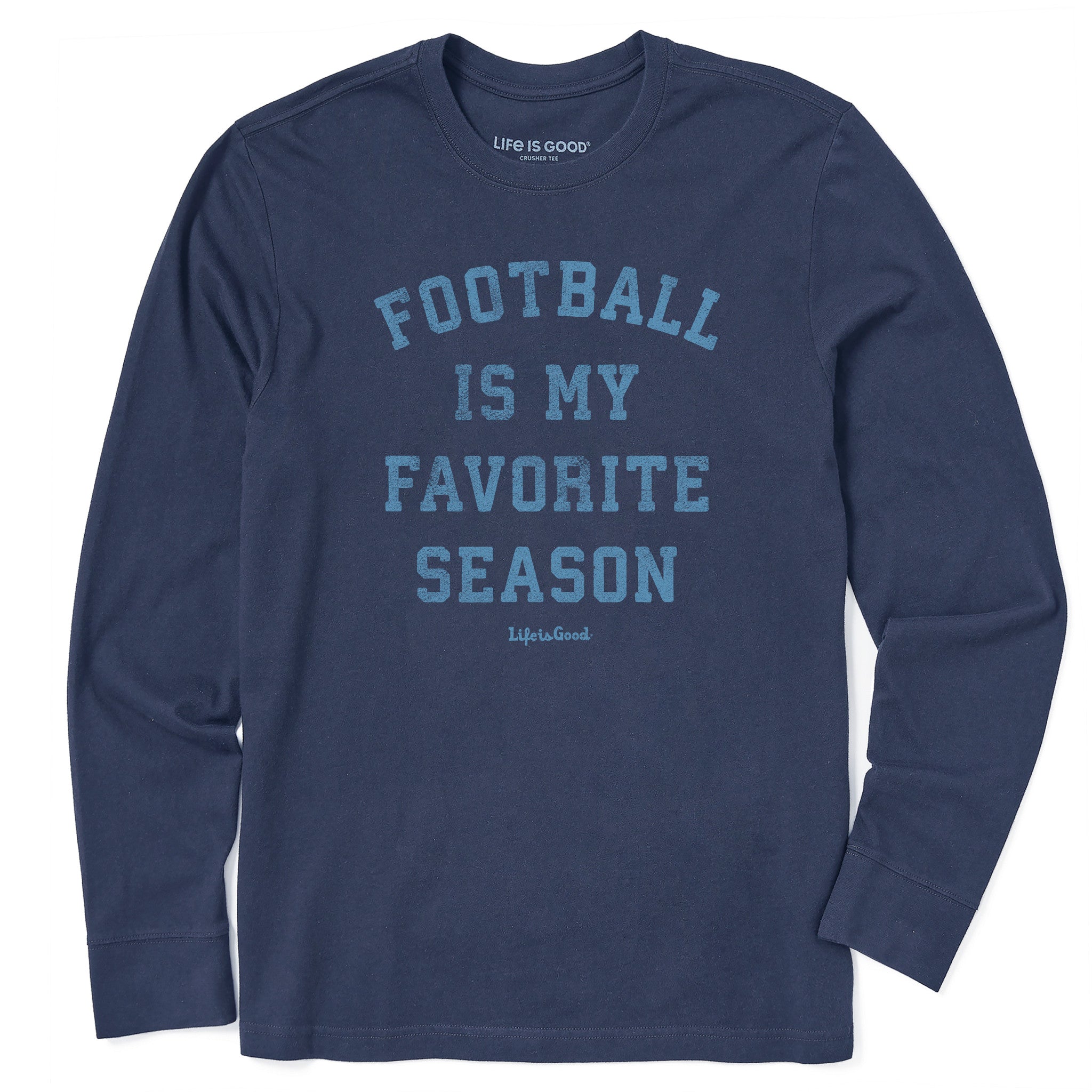 Men's Football is My Favorite Season Long Sleeve Crusher Tee