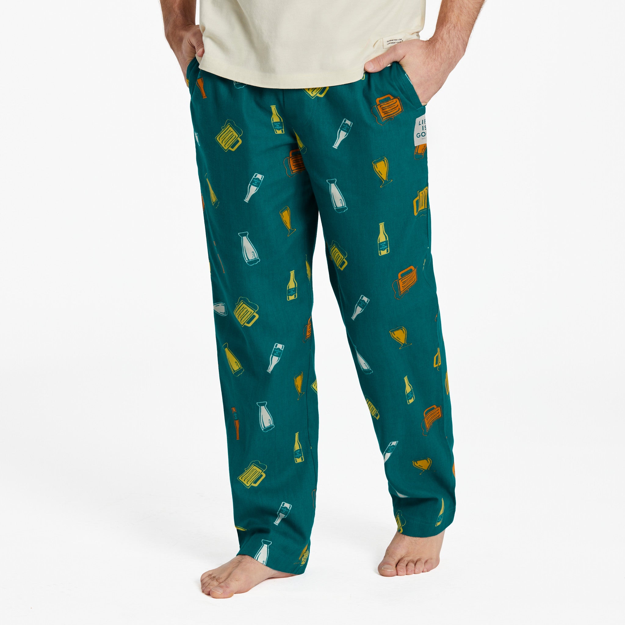 Men's Craft Beer Pattern Classic Sleep Pant