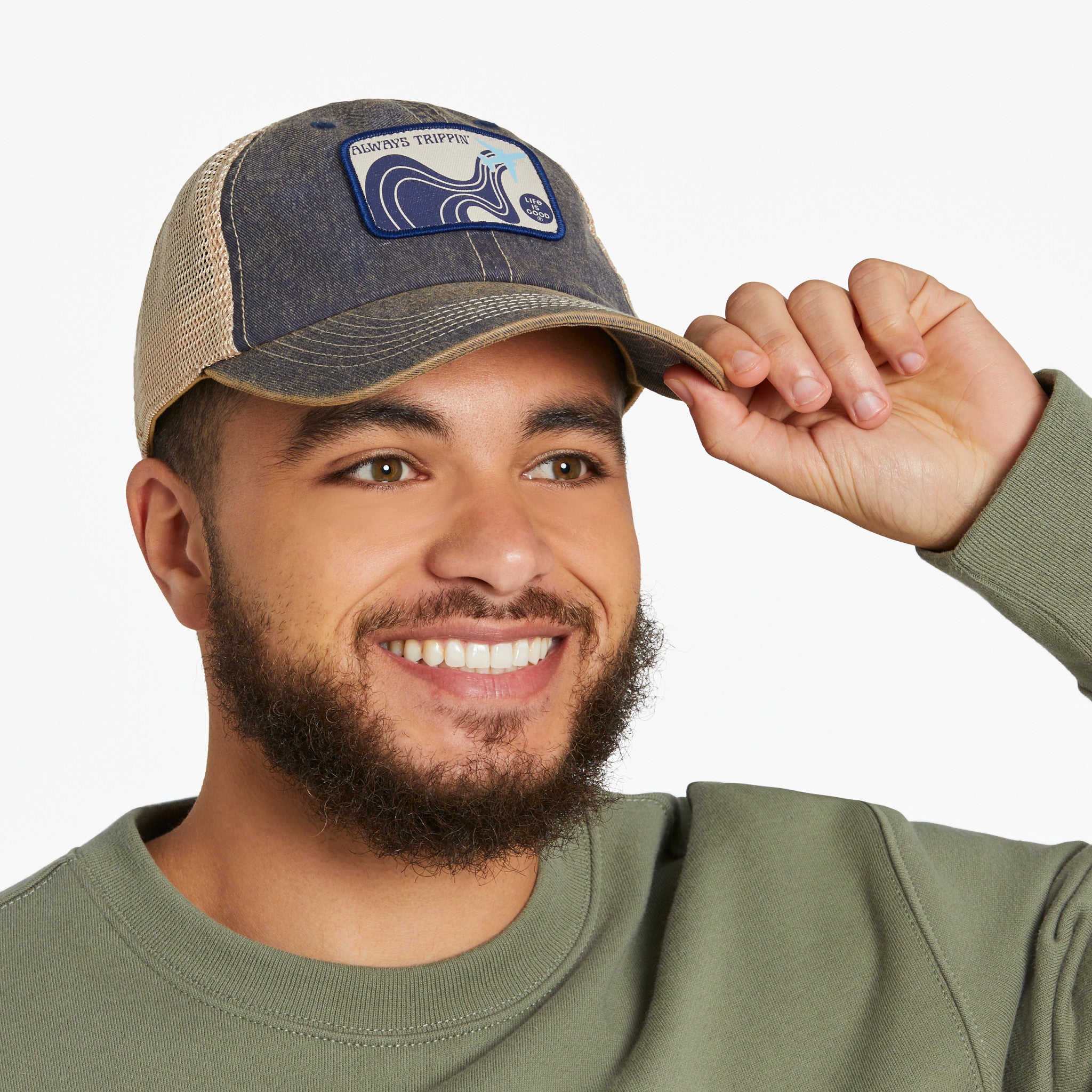 Adult Unisex Trippin' Plane Old Favorite Mesh Back Cap | Shop Life