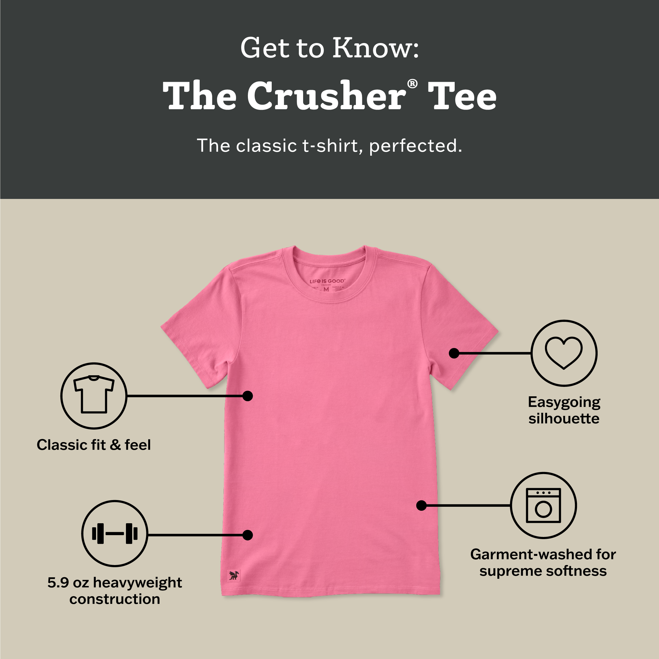 Women's Butter Athletic Arch Short Sleeve Crusher Tee | Shop Life