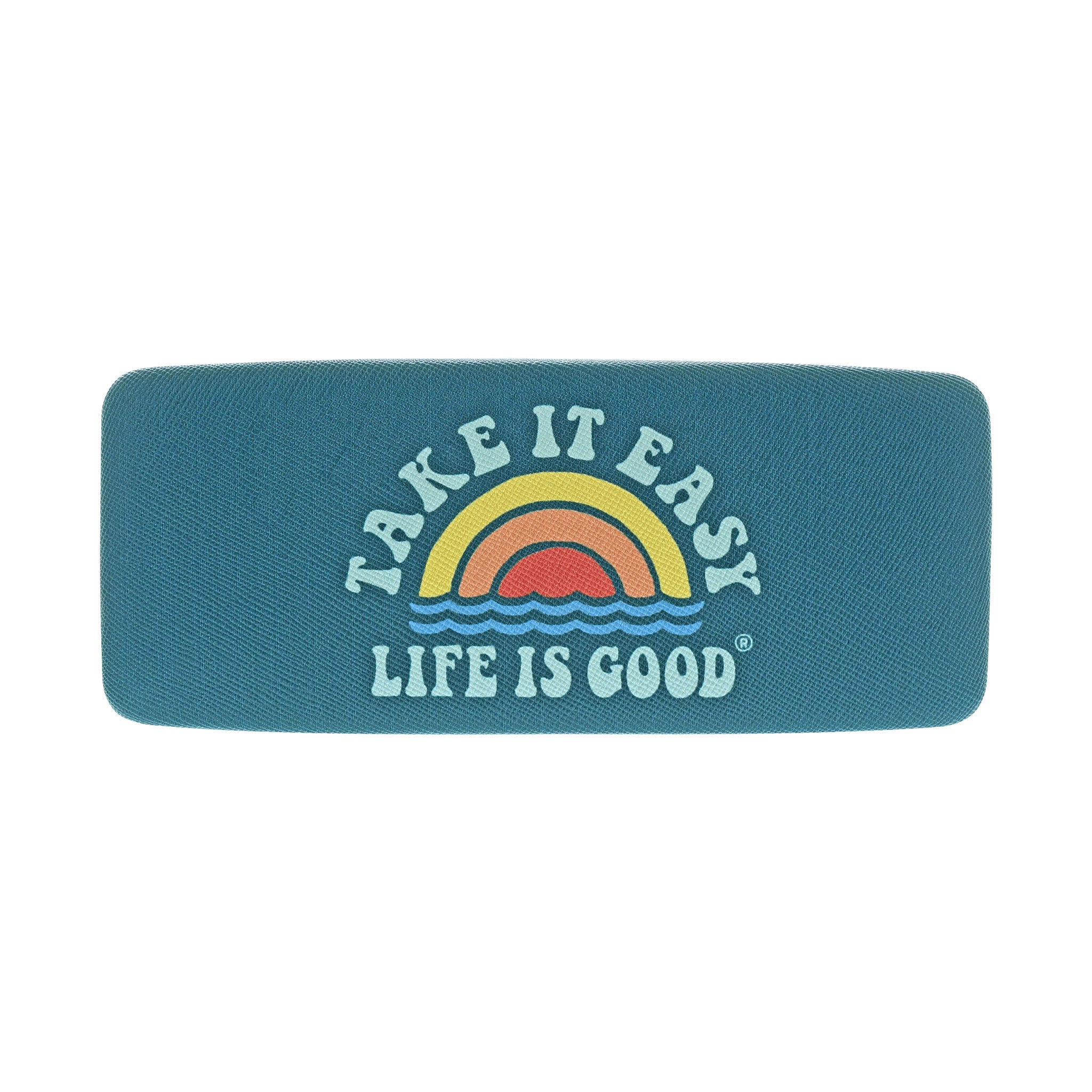 Product image for "Take It Easy Rainbow Waves Sunglass Case" ||LGCASESUN0TAKEITEA_1