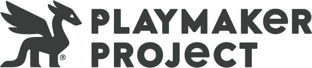 Logo of the Playmaker Project with a stylized winged dragon