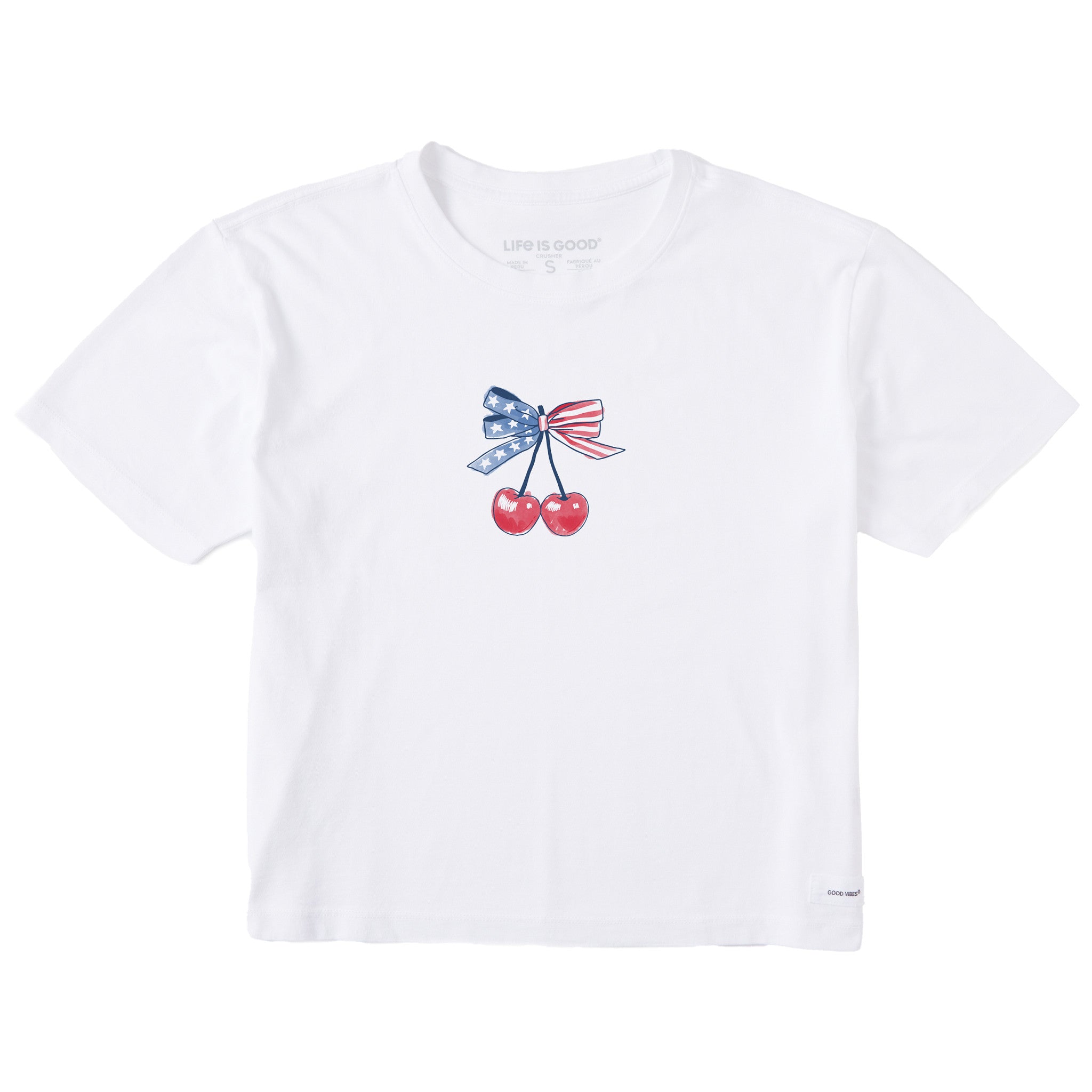 トップス cherryboy407 Women's USA Cherries Short Sleeve Crusher Boxy Tee | Shop Life is Good