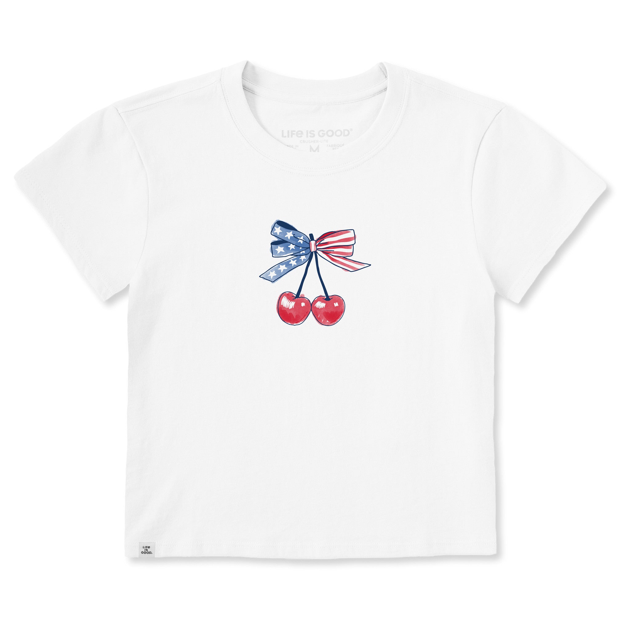 Women's USA Cherries Crusher-LITE Shrunken Tee | Shop Life is Good