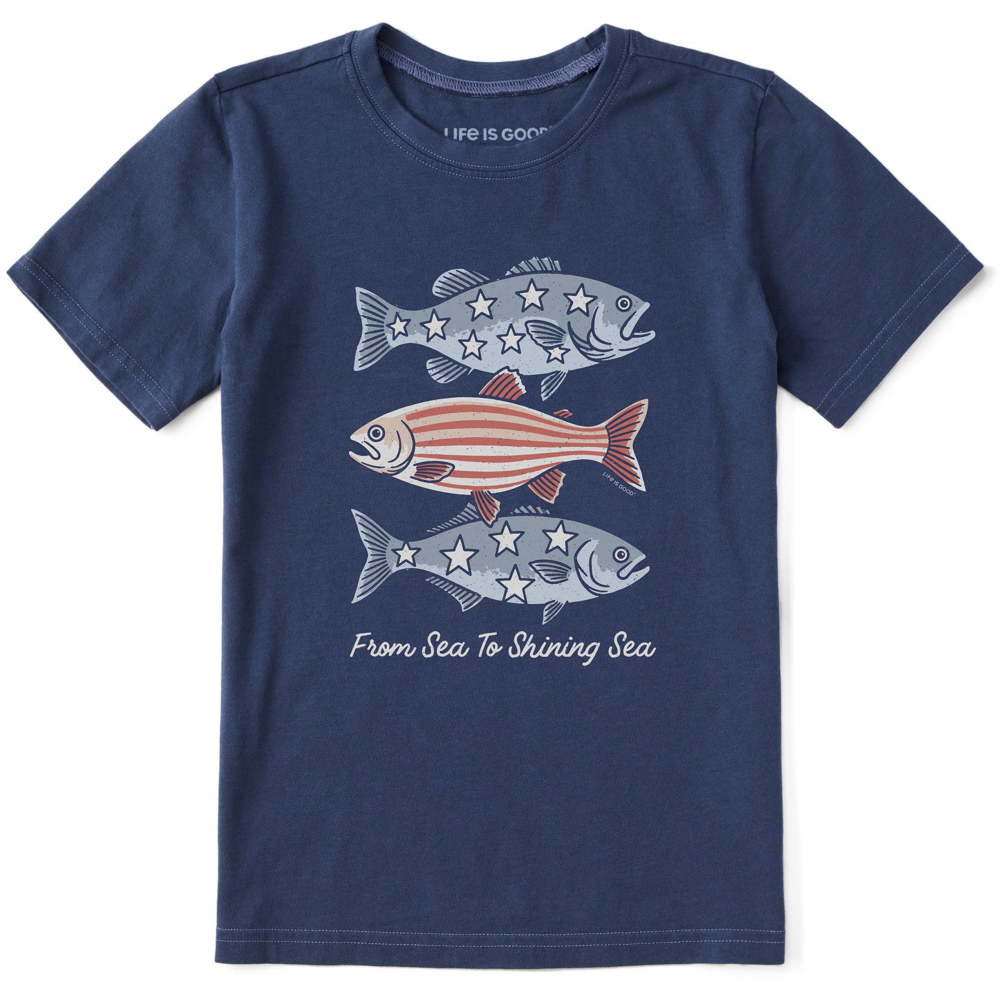 Kids Sea to Shining Sea Fish Short Sleeve Crusher Tee | Shop Life