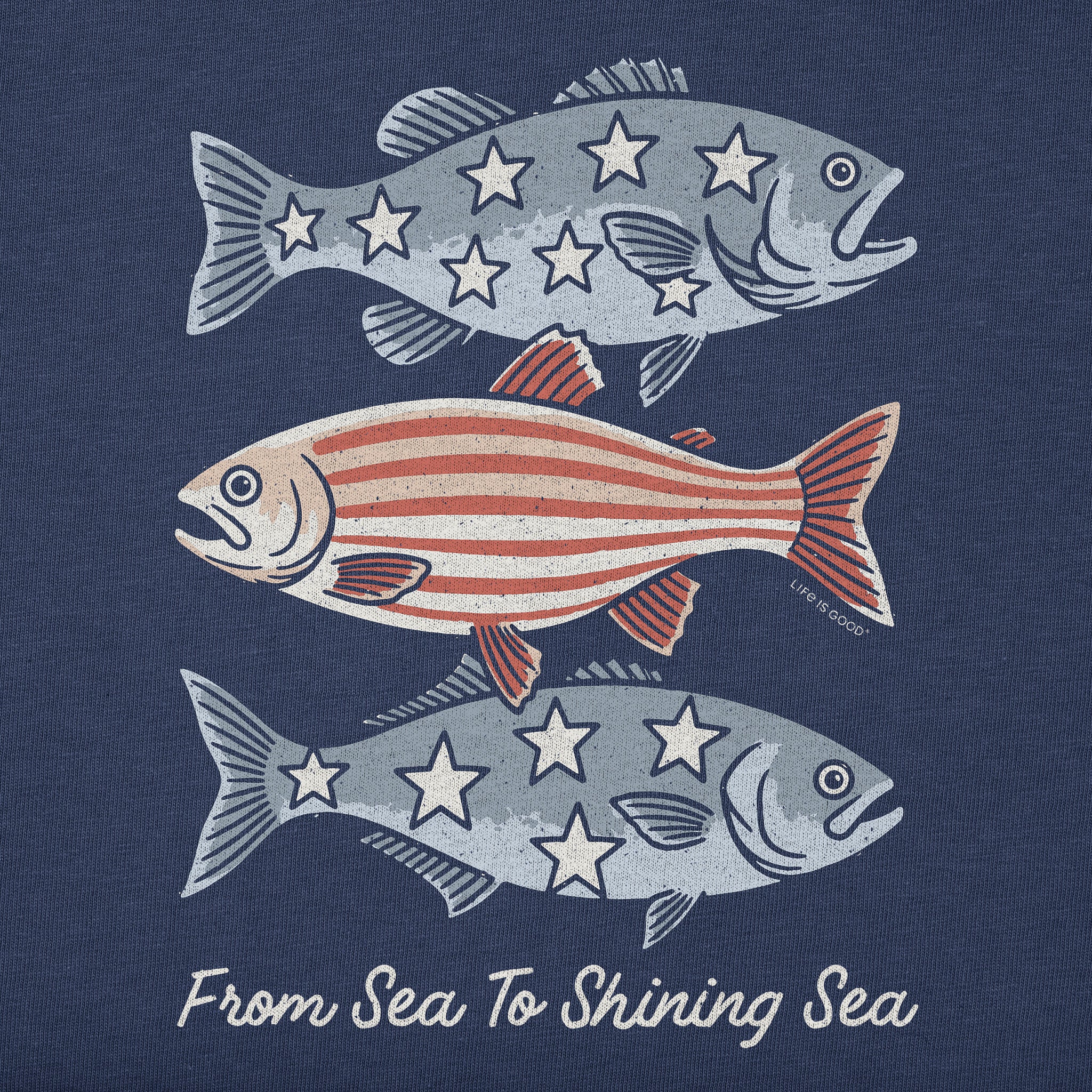 Kids Sea to Shining Sea Fish Short Sleeve Crusher Tee | Shop Life