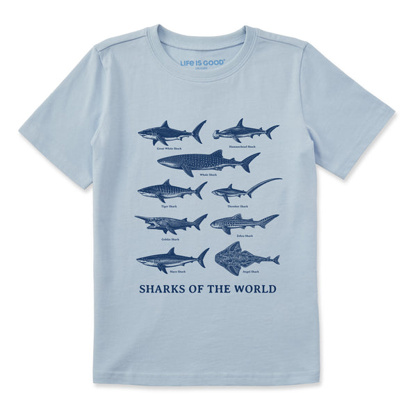 Kids Sharks of the World Short Sleeve Crusher Tee | Shop Life is Good