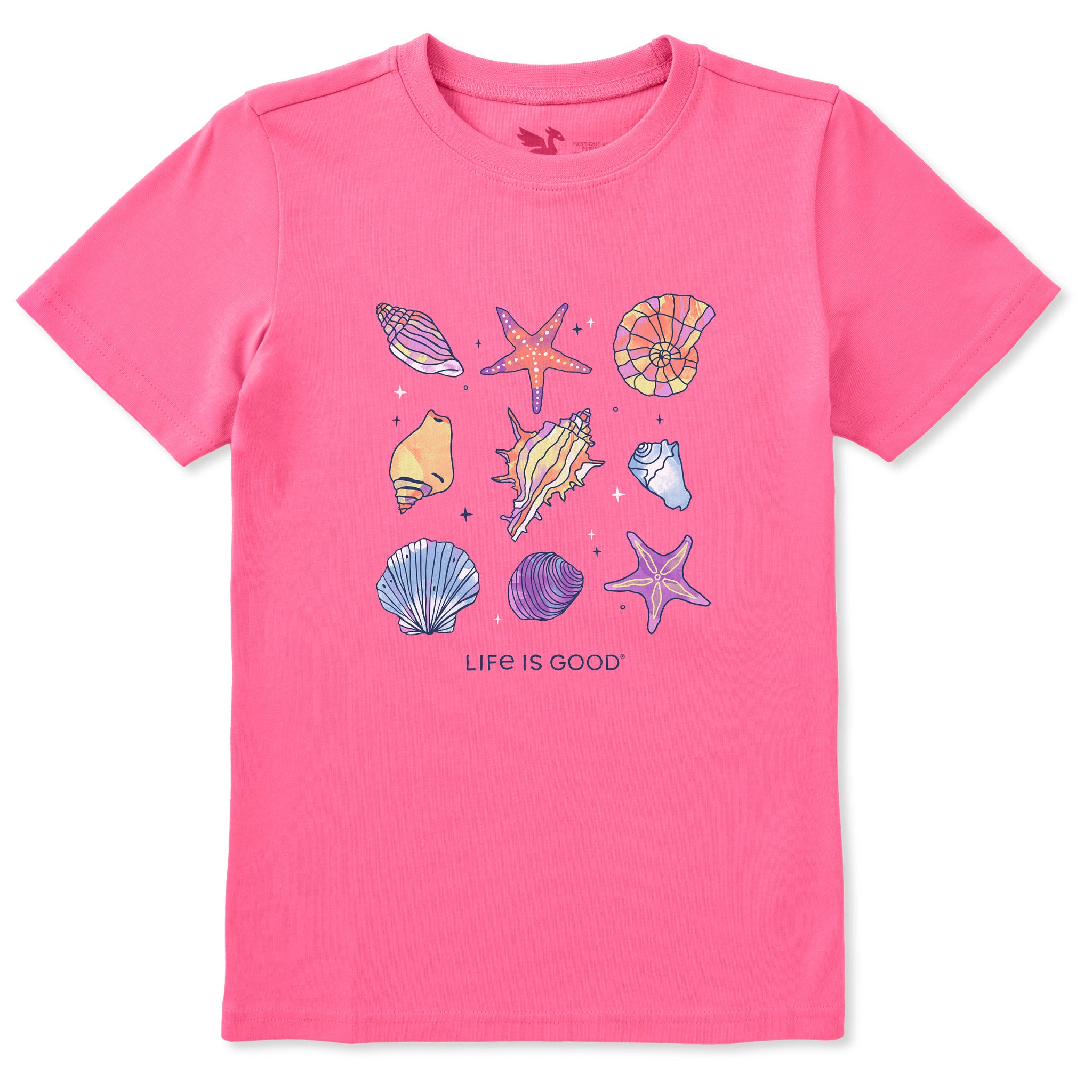 Kids Seashell Grid Short Sleeve Crusher Tee | Shop Life is Good